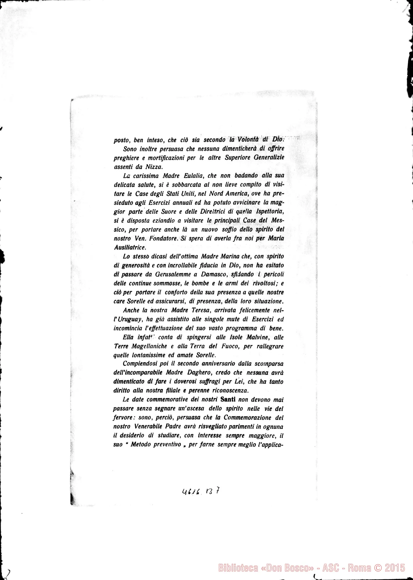 Fotogramma B 7 — 26-02-1926: Notizie delle Madri del Consiglio Superiore