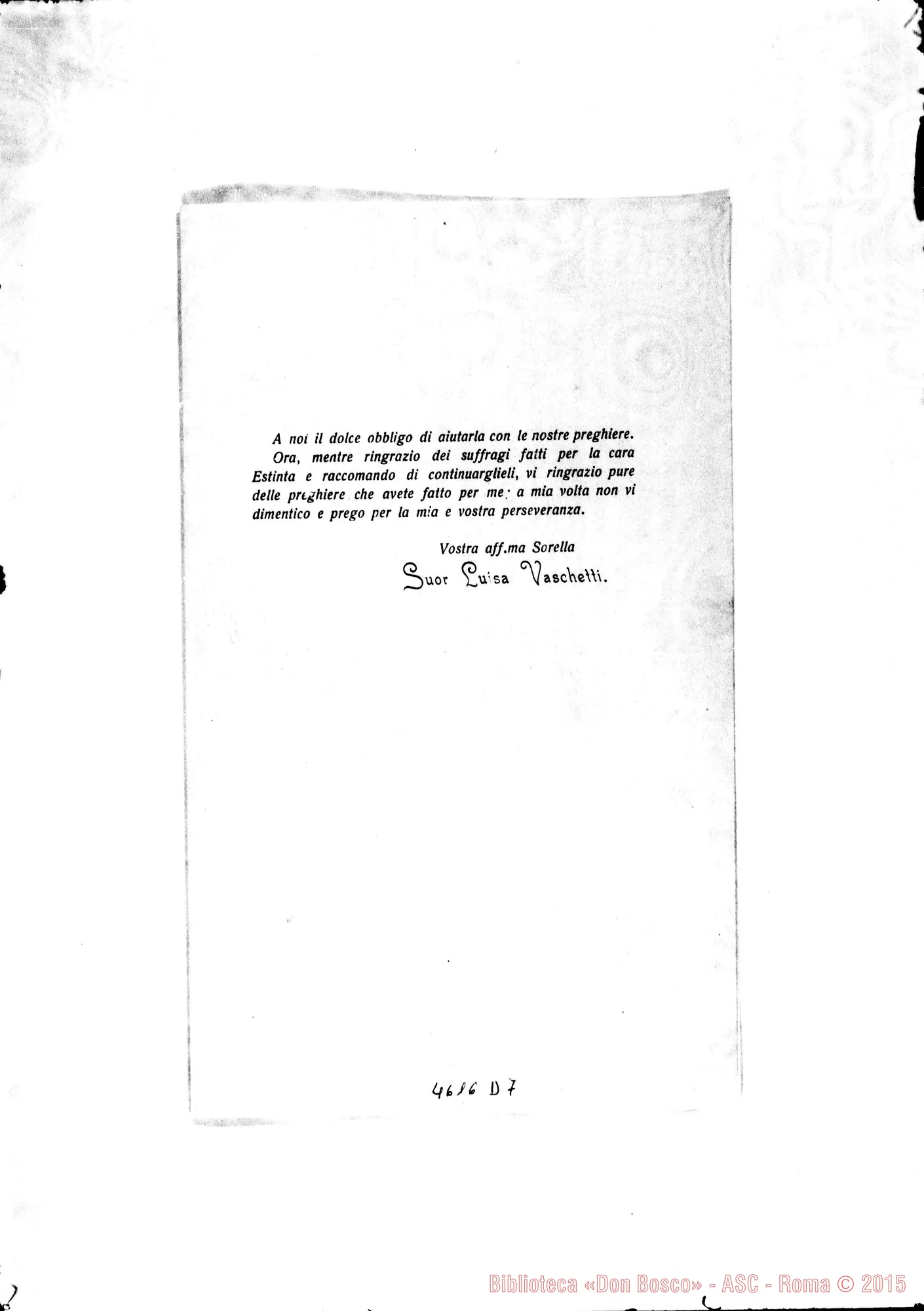Fotogramma D 7 — 08-05-1928: Condoglianze per la morte di Madre Marina. La sostituisce M. Ermelinda Luccotti