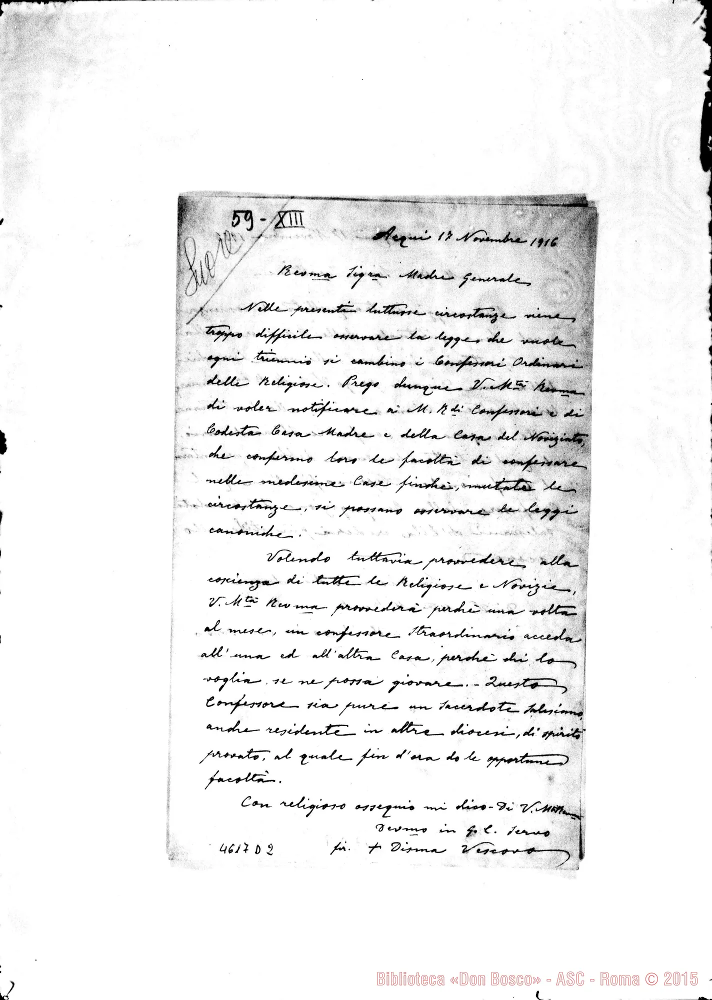 Fotogramma D 2 — Marchese Disma, vesc.-Madre Generale E Madre Ispettrice. Acqui, 17-11-1916