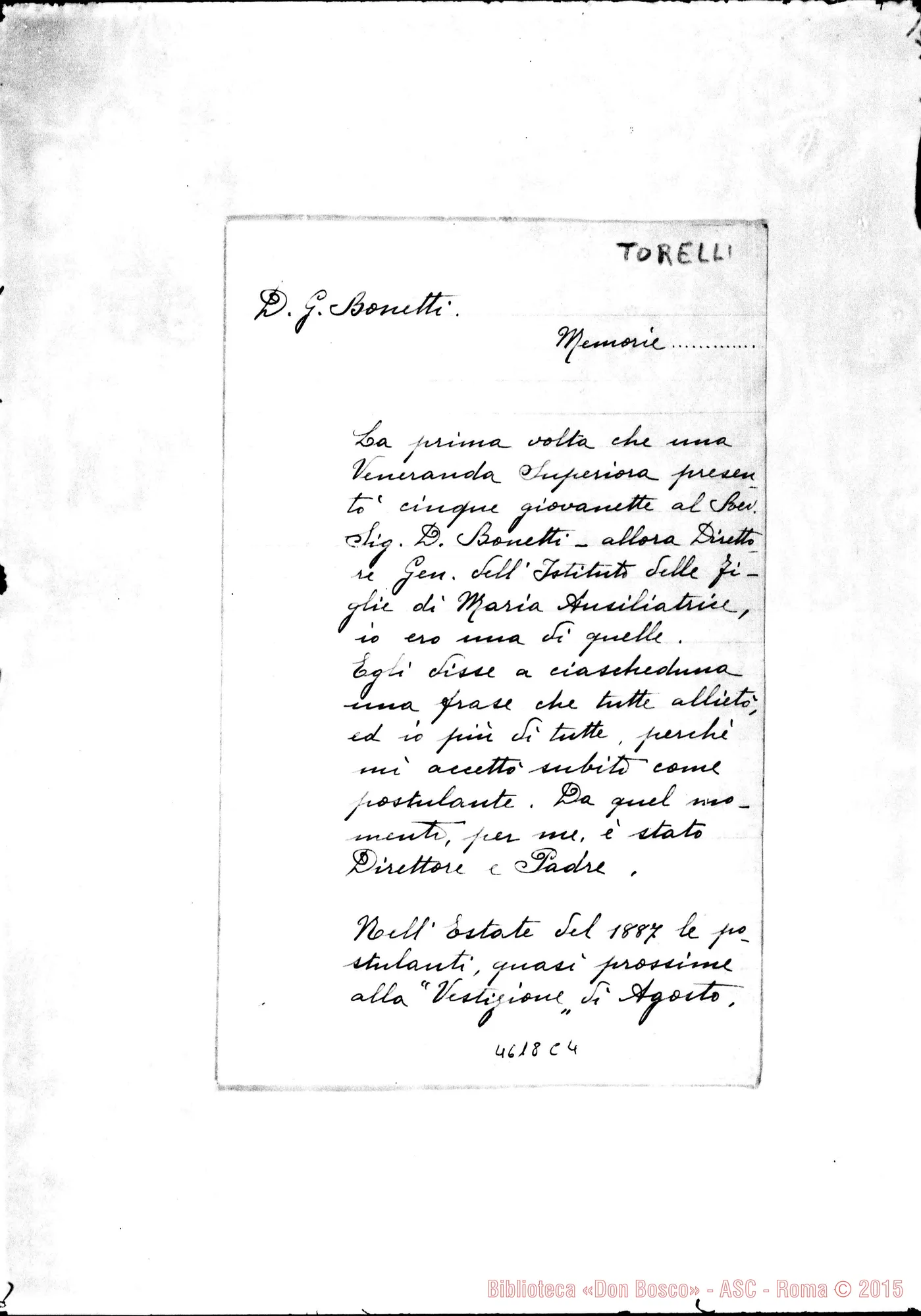 Fotogramma C 4 — Torelli Giuditta: Memorie… Senzadata