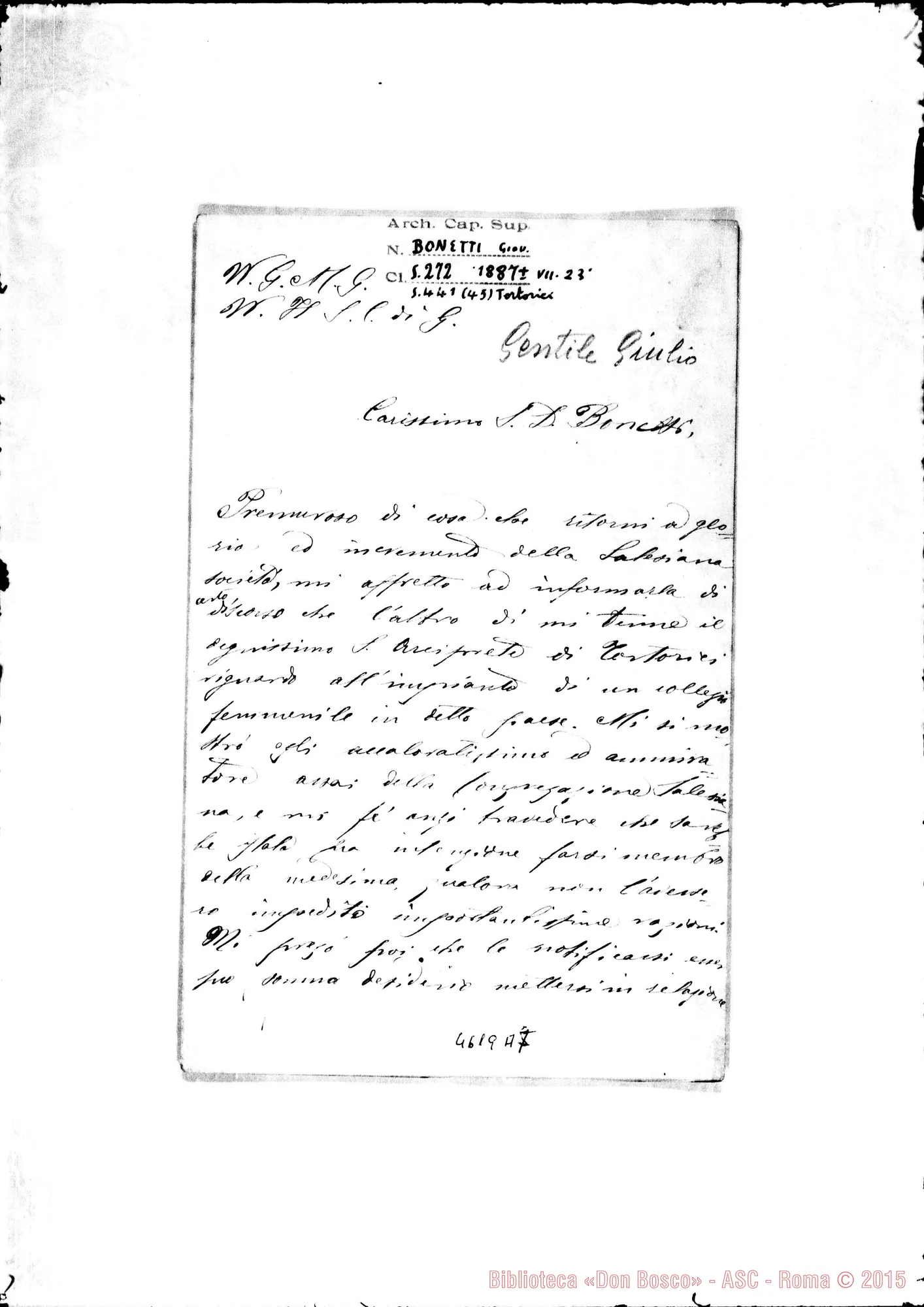 Fotogramma A 7 — Gentile Giulio, ch.-Bonetti. Tortorici, 23-07-1887