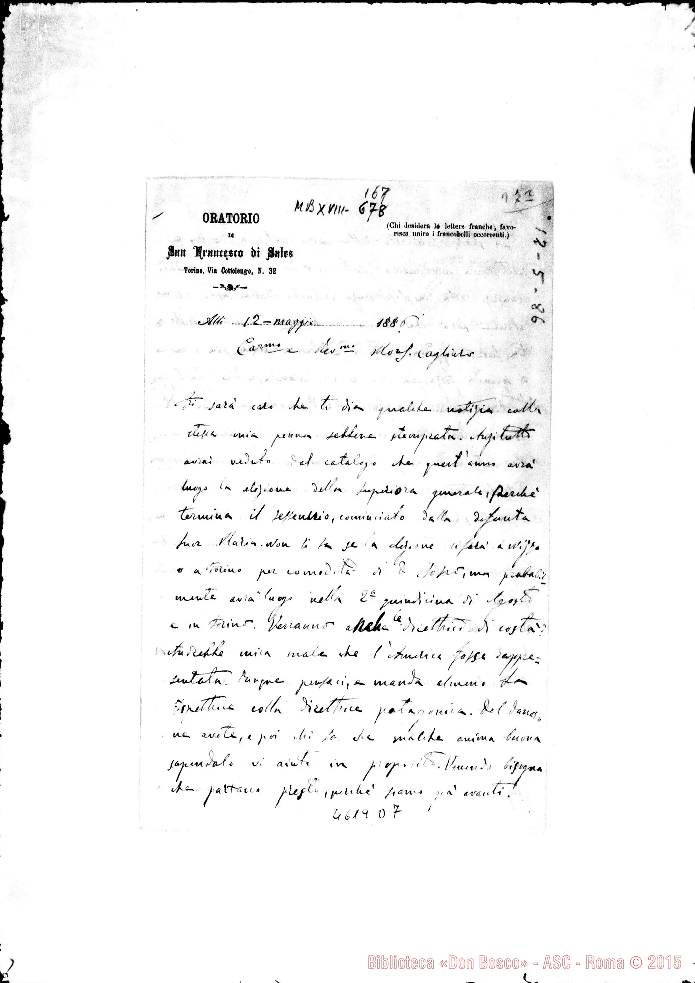 Fotogramma D 7 — Bonetti-Cagliero, mons.. Torino, 12-05-1886