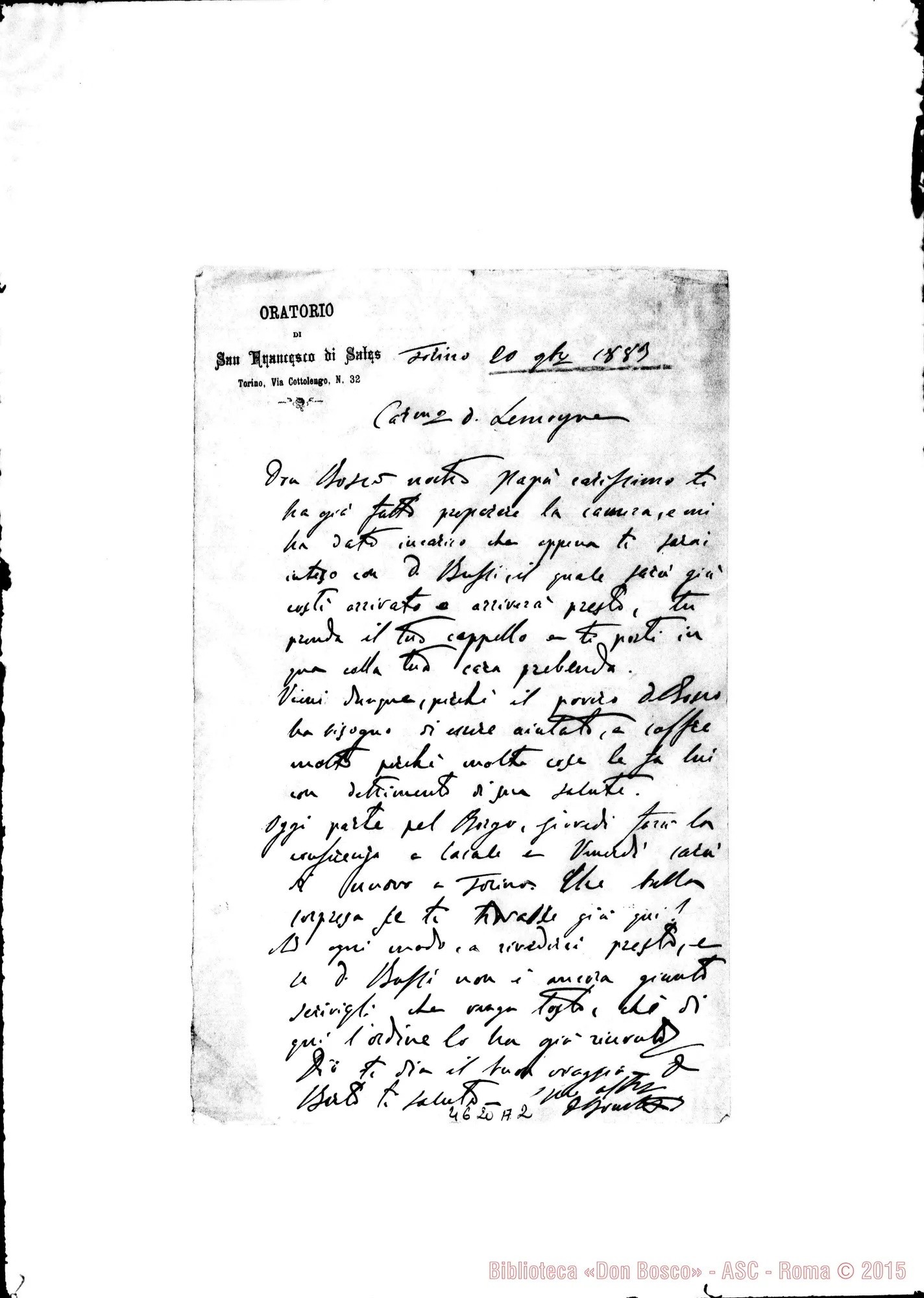 Fotogramma A 2 — Bonetti-Lemoyne Gio. Batt.. Torino, 20-11-1889