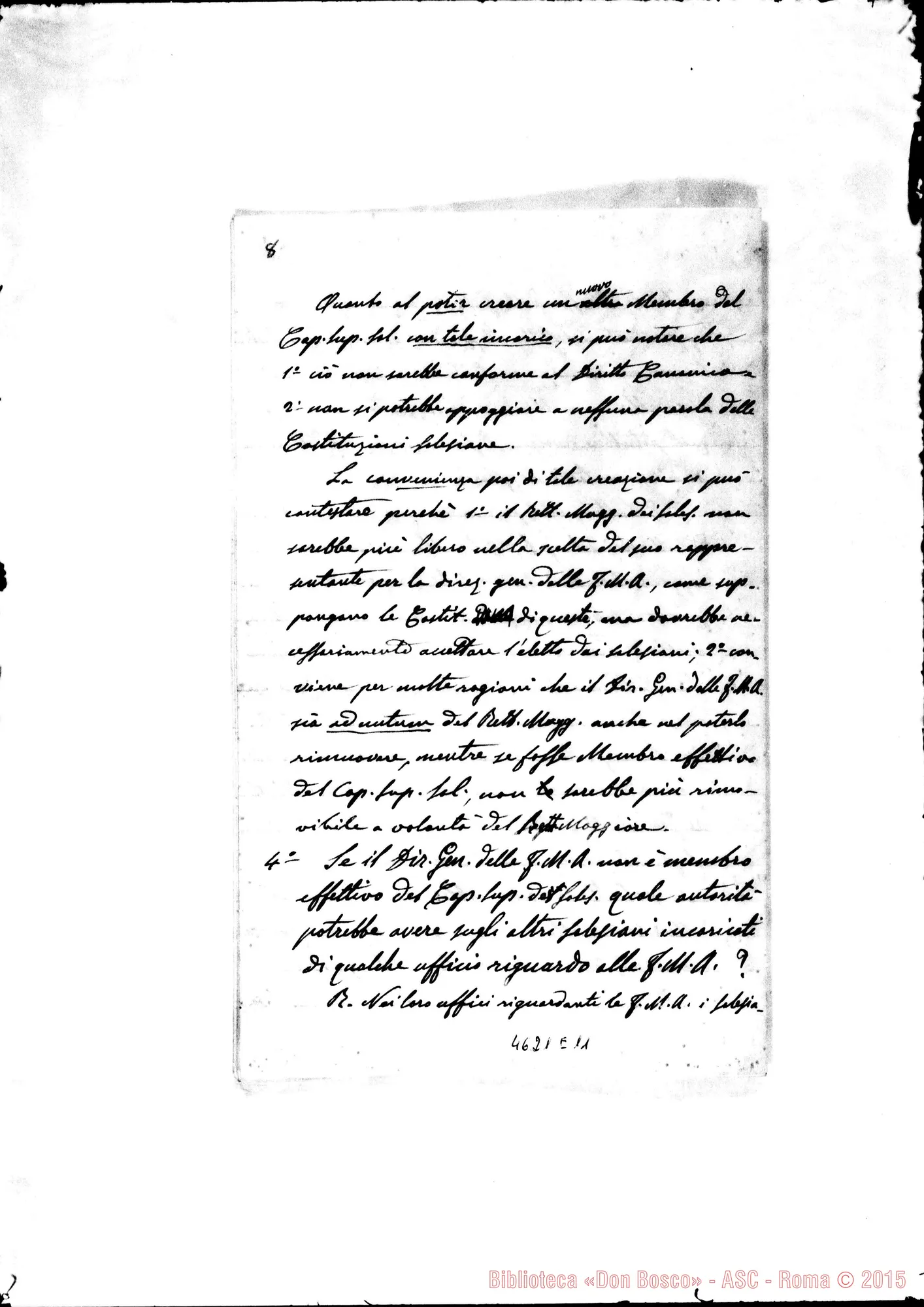 Fotogramma E 11 — Bonetti-Rua, con all. fogli sull'Istituto delle F.M.A.. Senza data