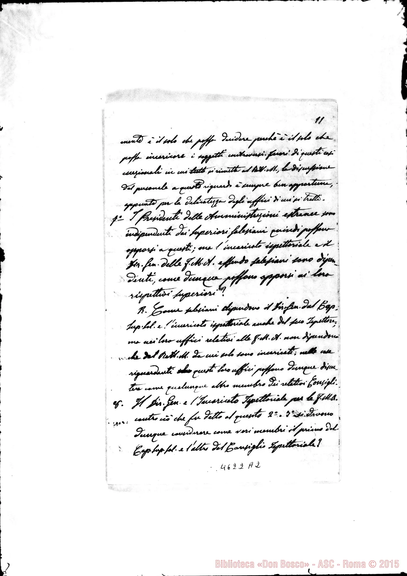 Fotogramma A 2 — Bonetti-Rua, con all. fogli sull'Istituto delle F.M.A.. Senza data