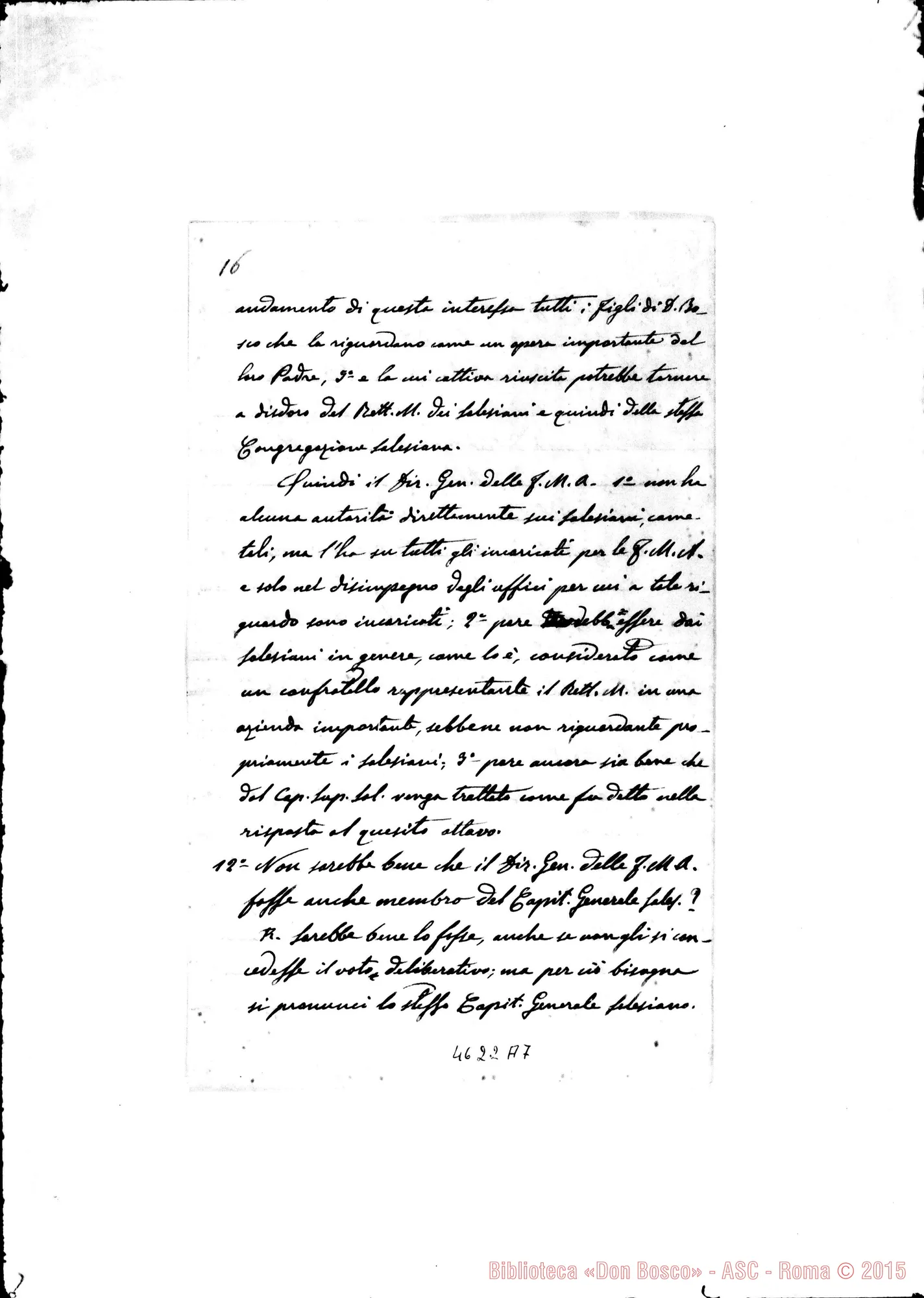 Fotogramma A 7 — Bonetti-Rua, con all. fogli sull'Istituto delle F.M.A.. Senza data