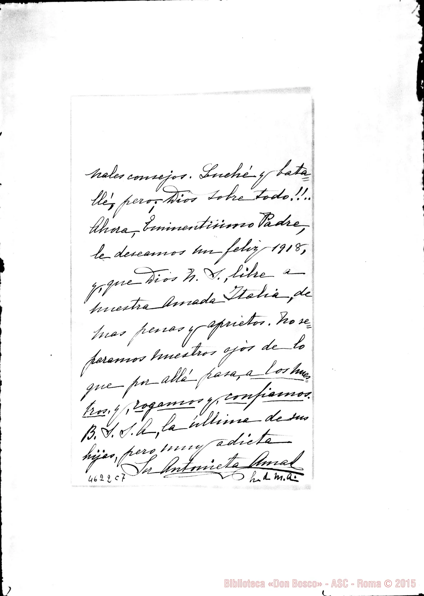 Fotogramma C 7 — Figlie di M.A.: Amat Antonia-Cagliero, mons. Sevilla, 5-01-1918