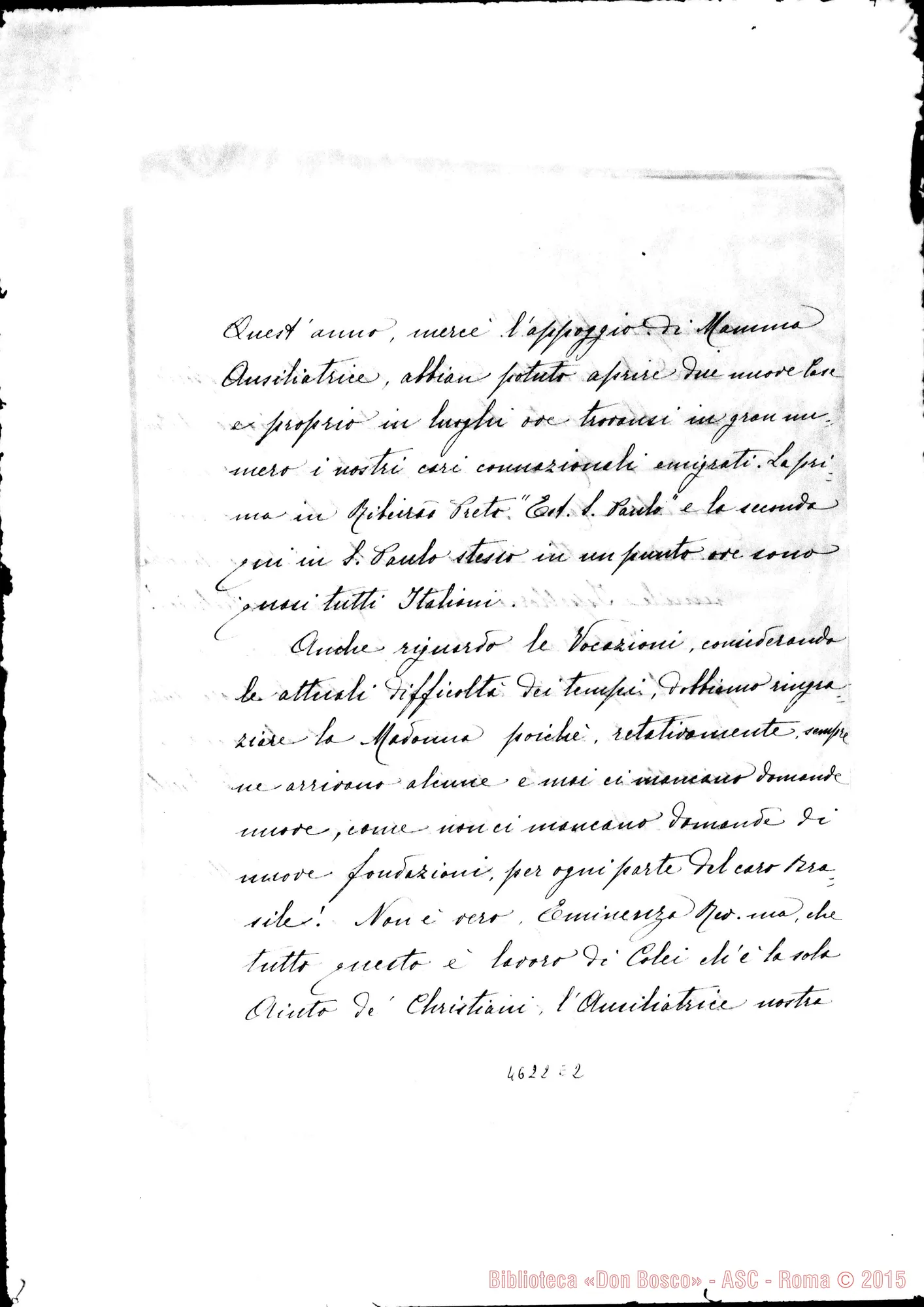 Fotogramma E 2 — Bissaro Teodolinda-Cagliero, mons. S. Paulo, 20-05-1918