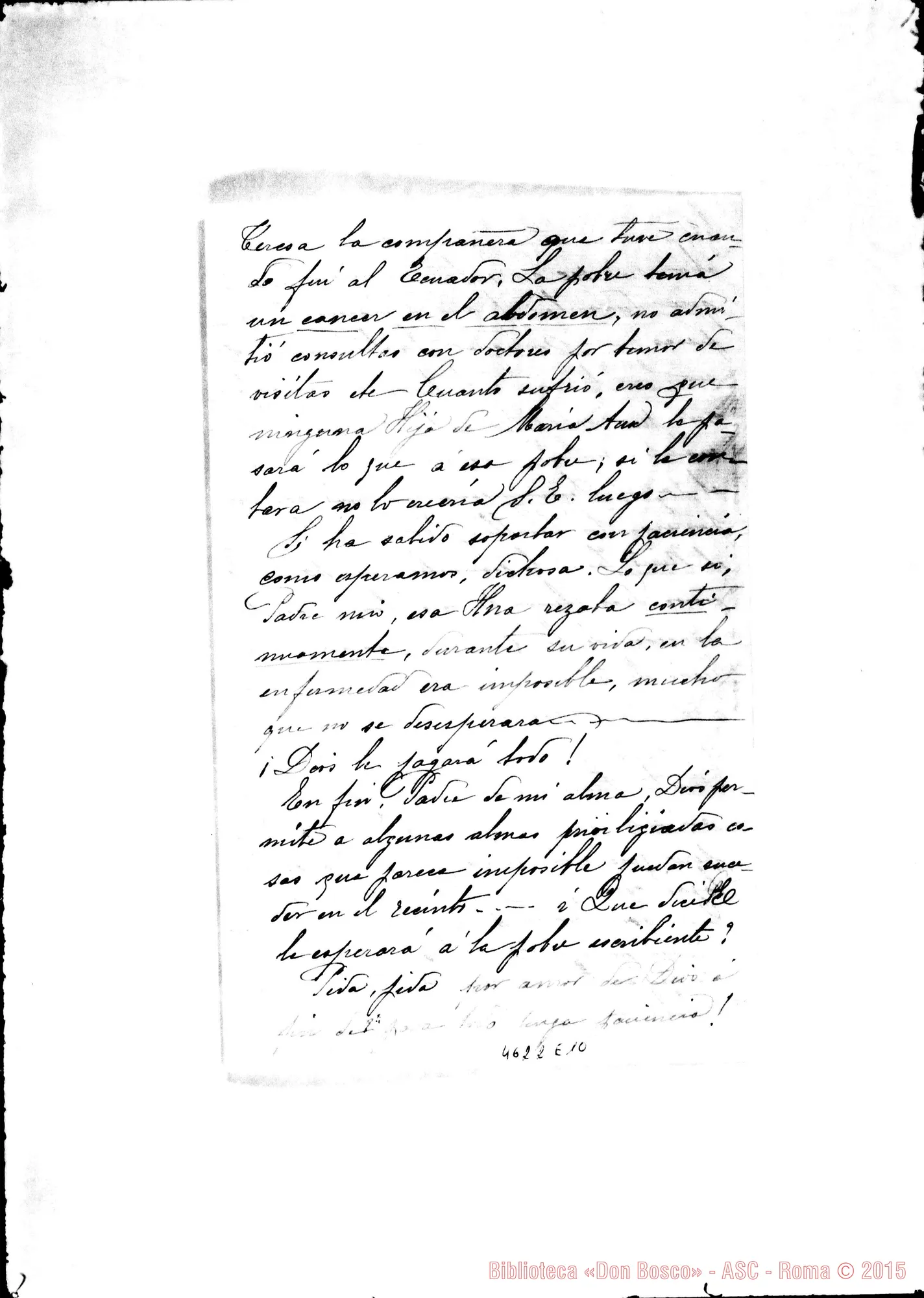 Fotogramma E 10 — Borgna Giovanna-Cagliero, mons. Roma, 23-11-1918