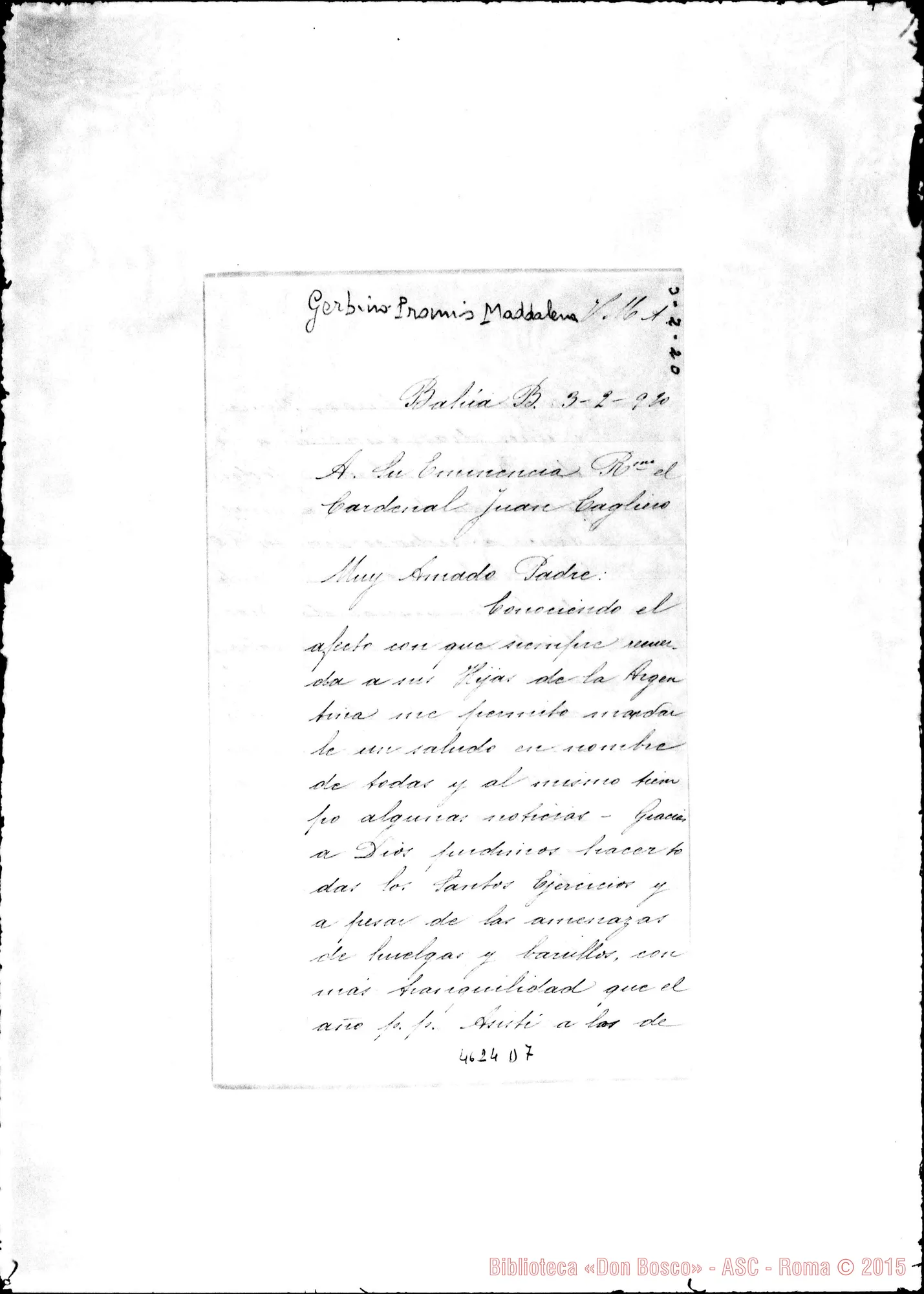 Fotogramma D 7 — « « « Bahia Bianca, 3-02-1920
