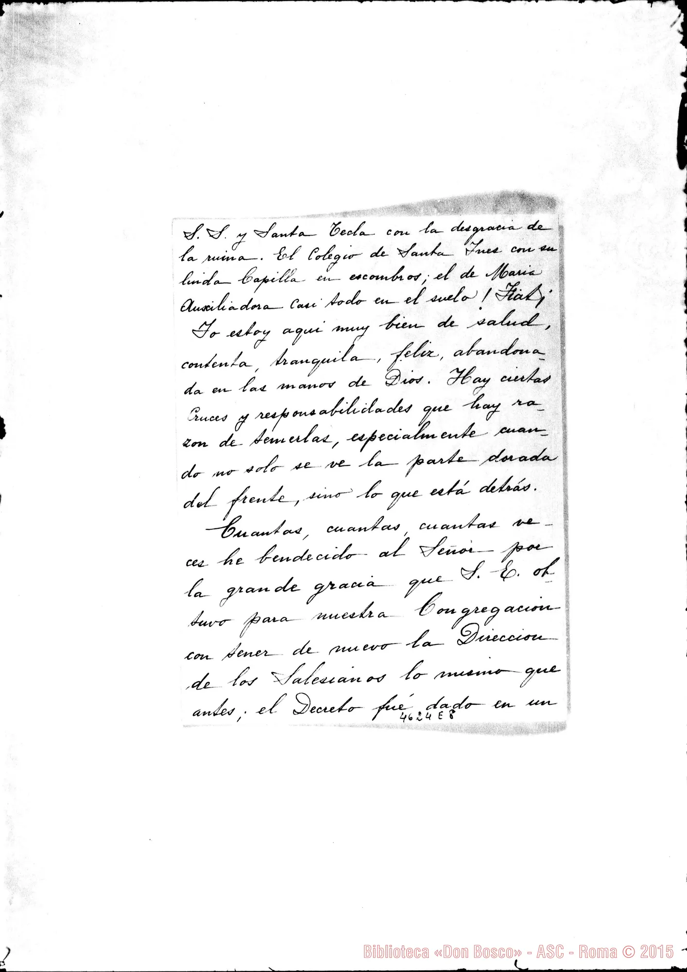 Fotogramma E 8 — González Maria-Cagliero, mons. Paterson, 18-11-1917