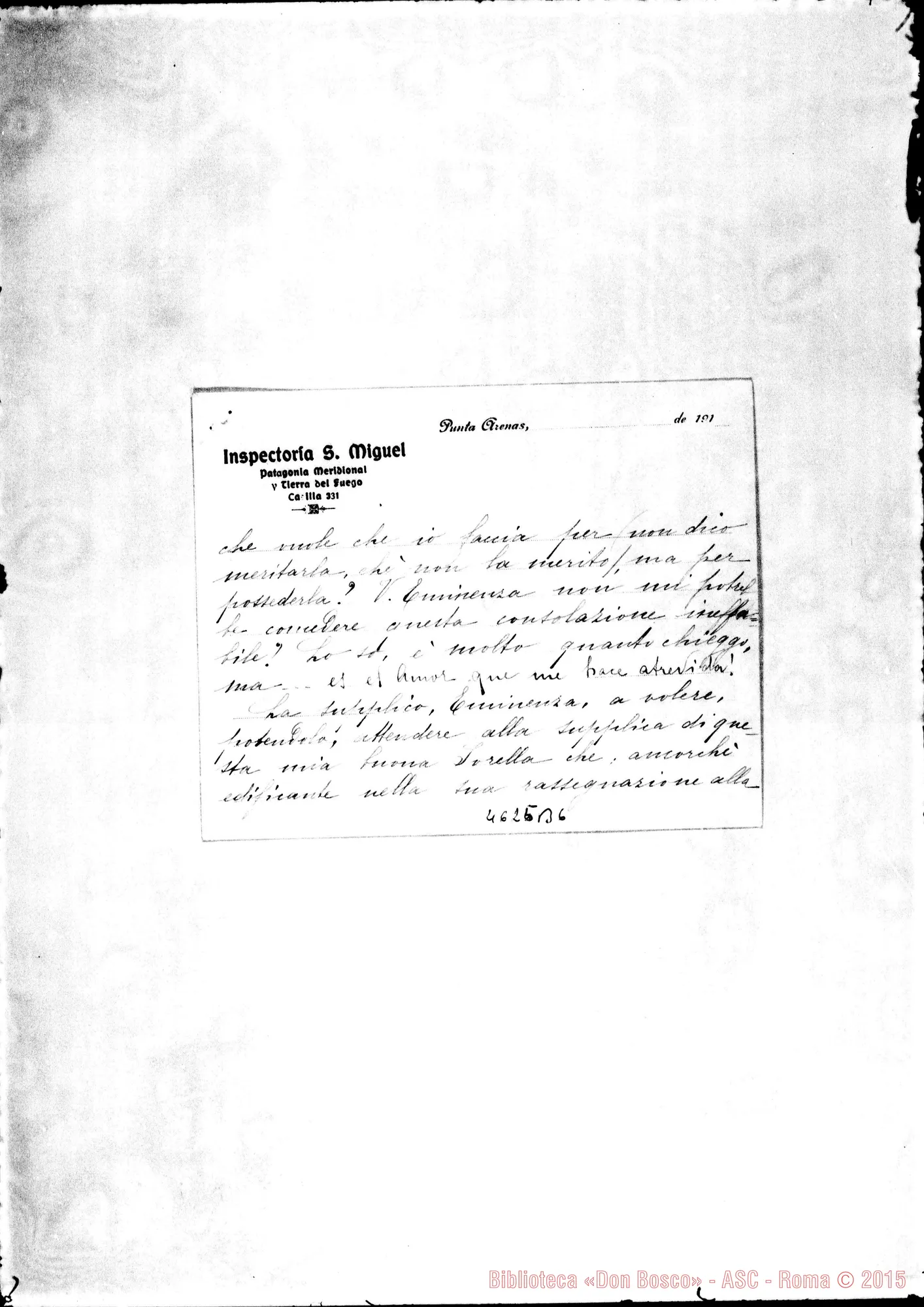 Fotogramma B 6 — Muttis Gemma-Cagliero, mons. Puntarenas, 12-08-1918