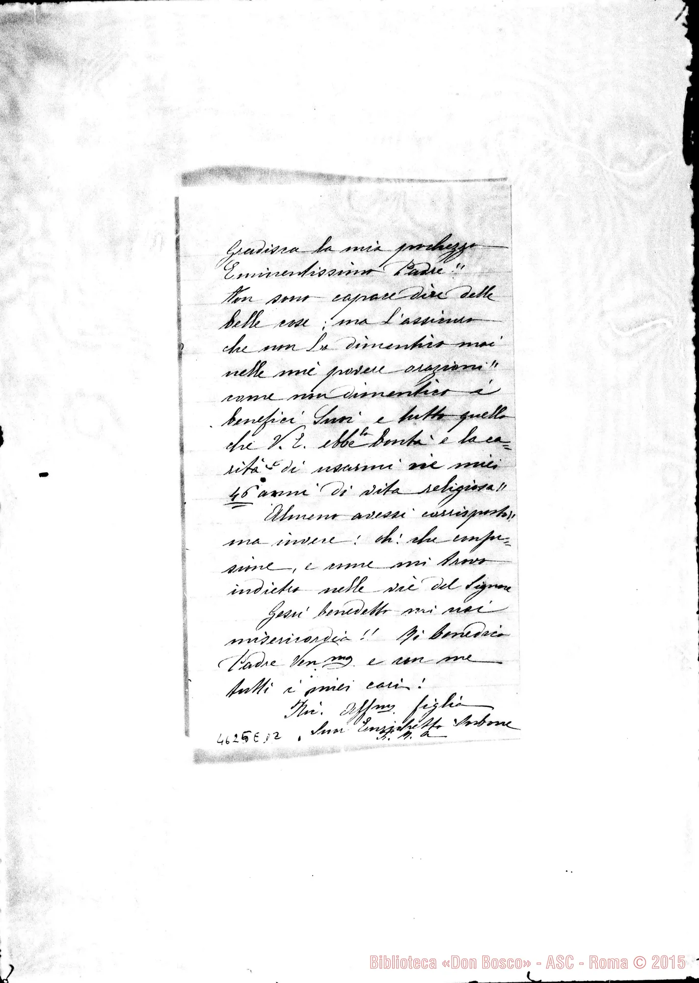Fotogramma E 12 — Sorbone Enrichetta-Cagliero, mons. Torino, 22-01-1919