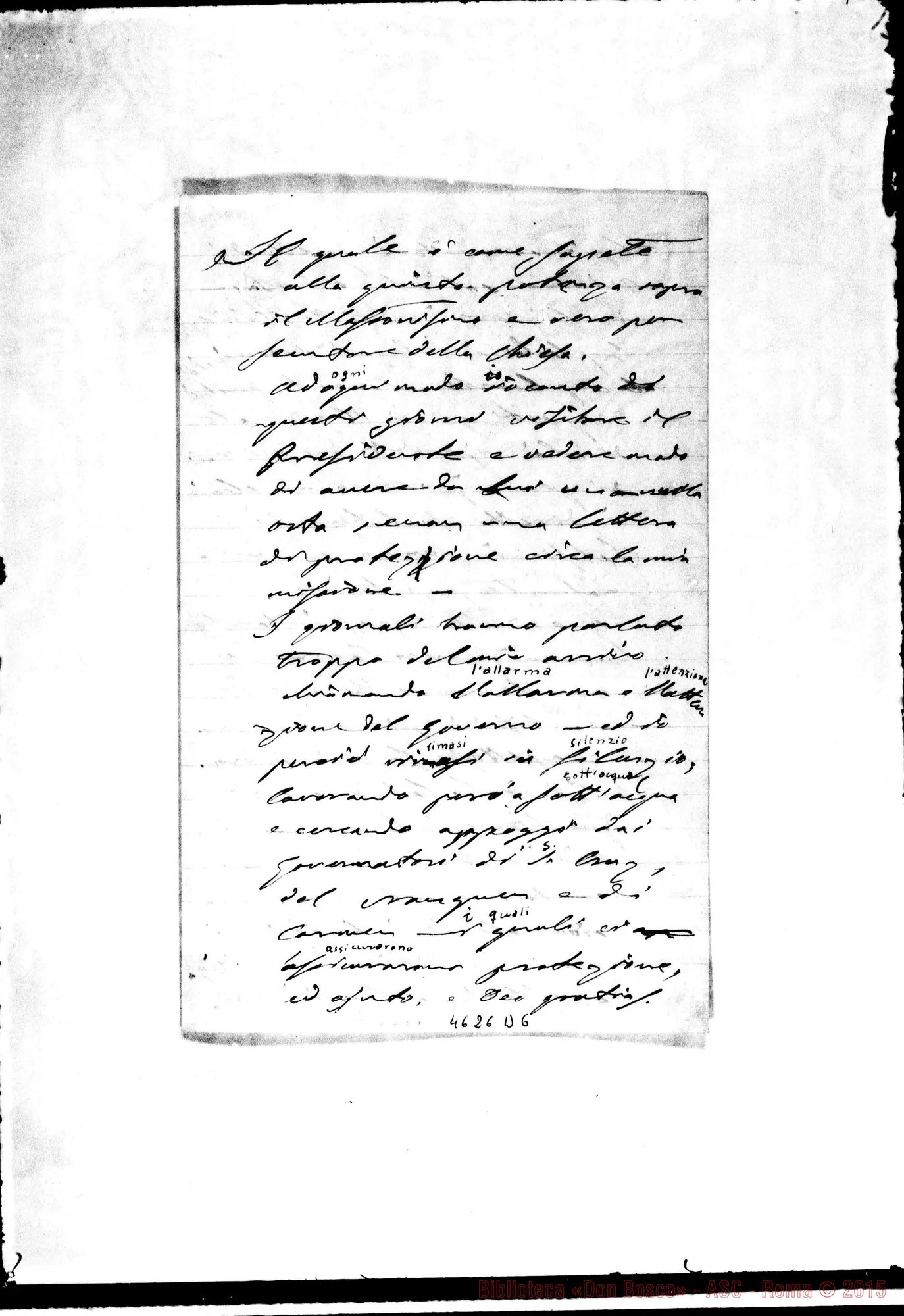 Fotogramma D 6 — Cagliero Giovanni, mons.-Bonetti. Buenos Aires, 18-05-1885