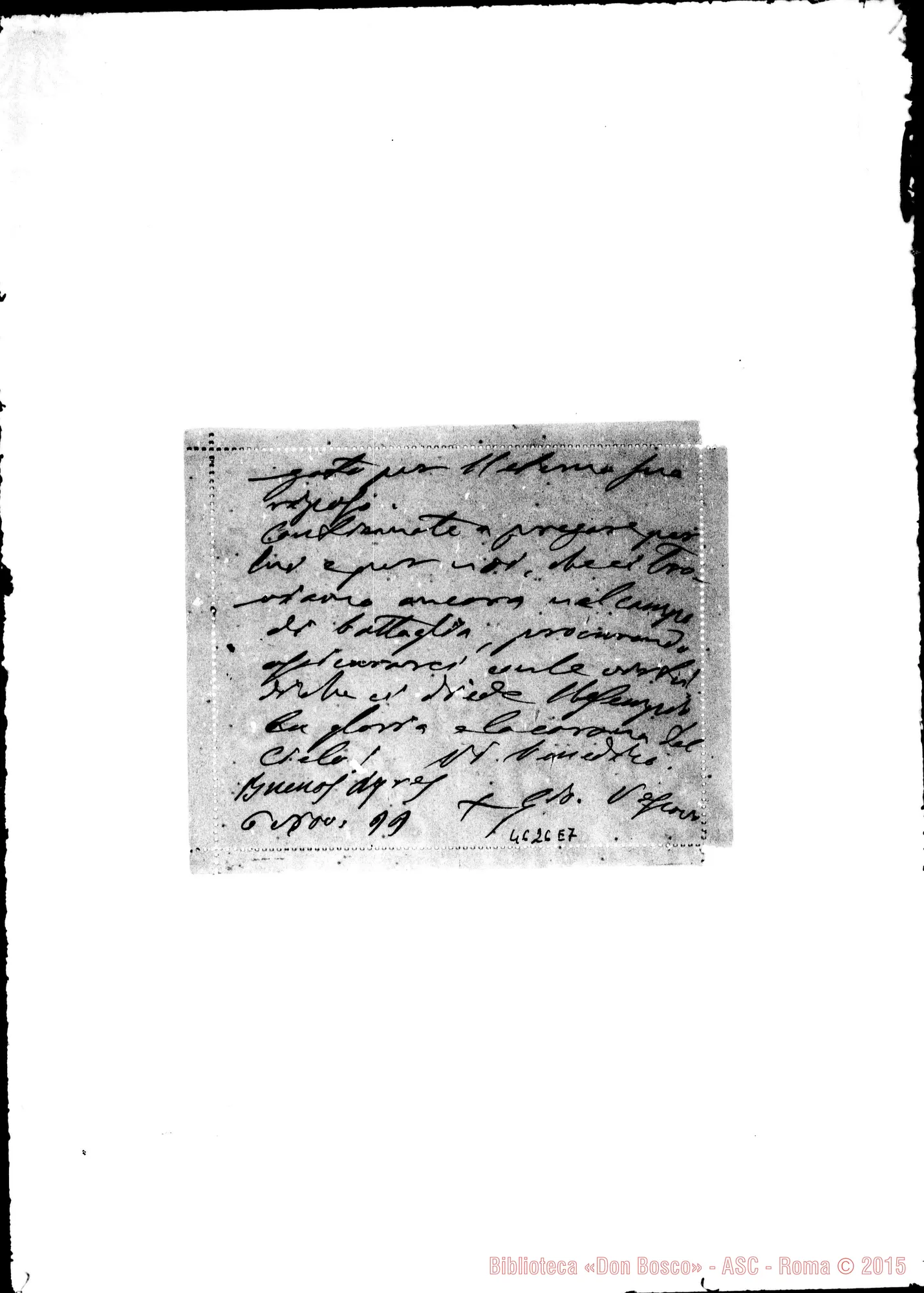Fotogramma E 7 — « « « « Buenos A., 6-11-1899