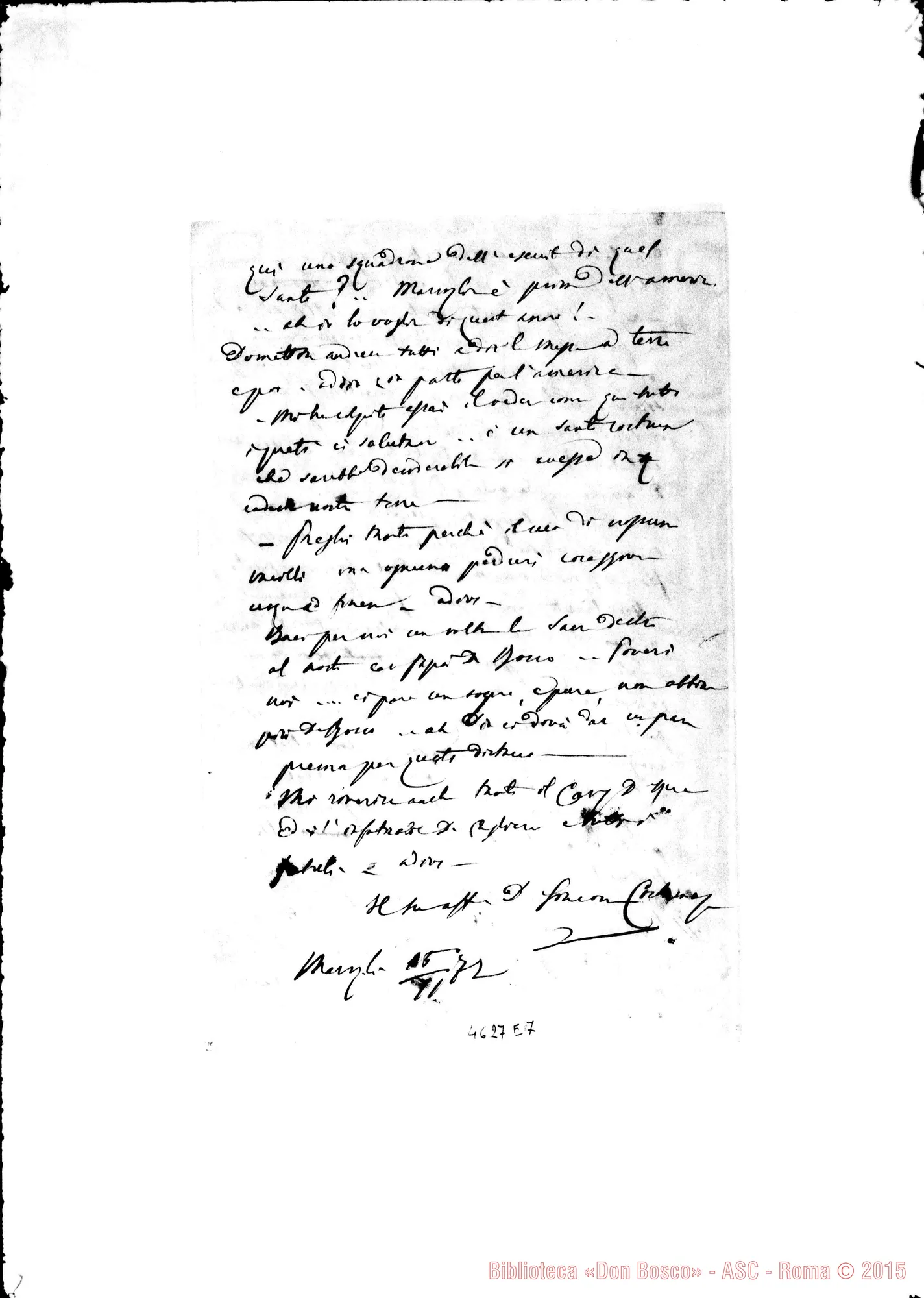 Fotogramma E 7 — « « -Bonetti Giovanni. Marsiglia, 15-11-1877