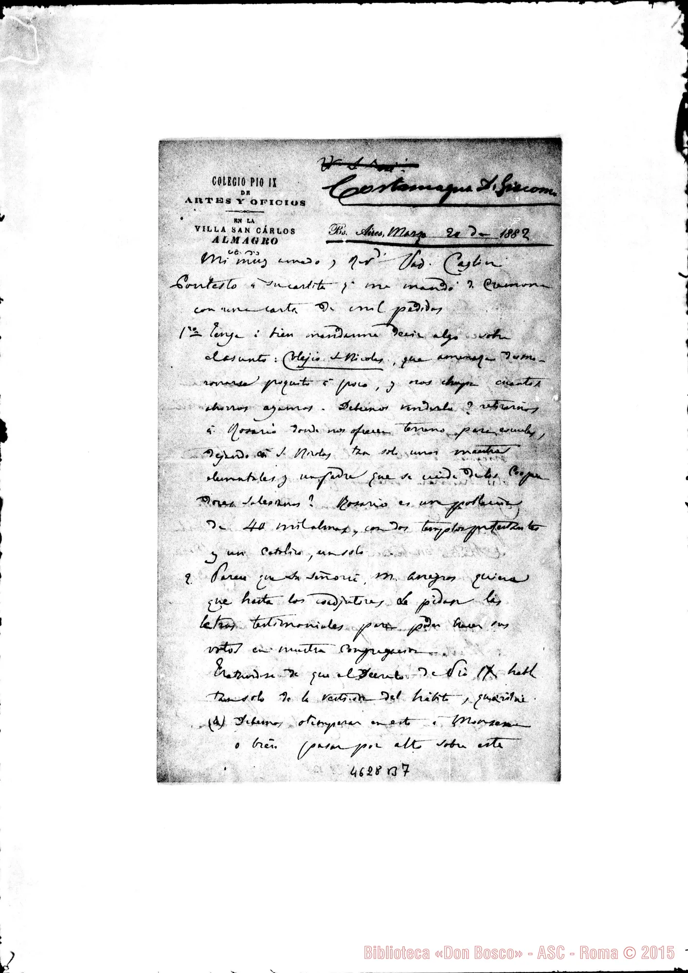 Fotogramma B 7 — « « « « Buenos A., 20-03-1882