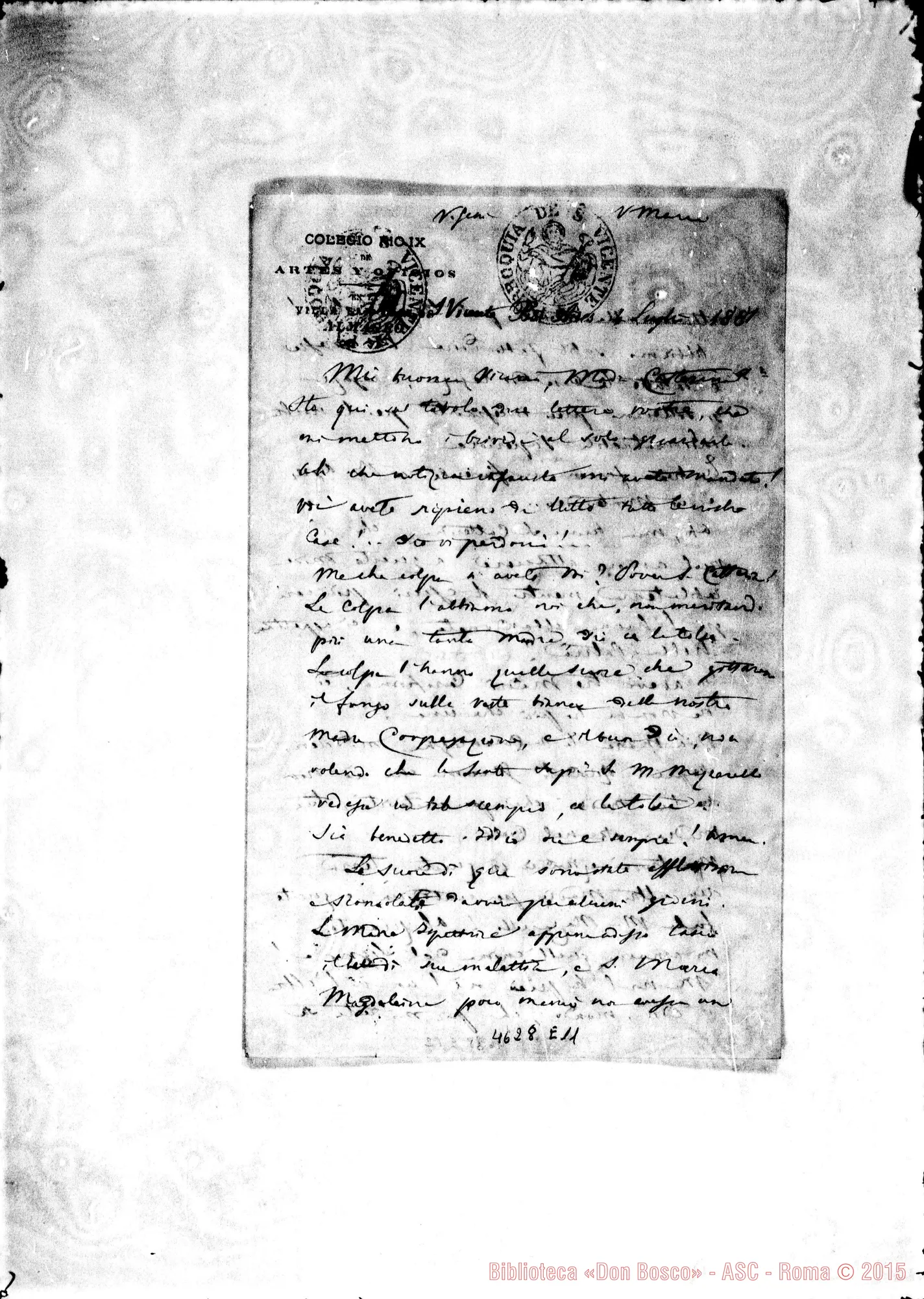 Fotogramma E 11 — « « -Madre Daghero Caterina. Buenos A., 4-07-1881