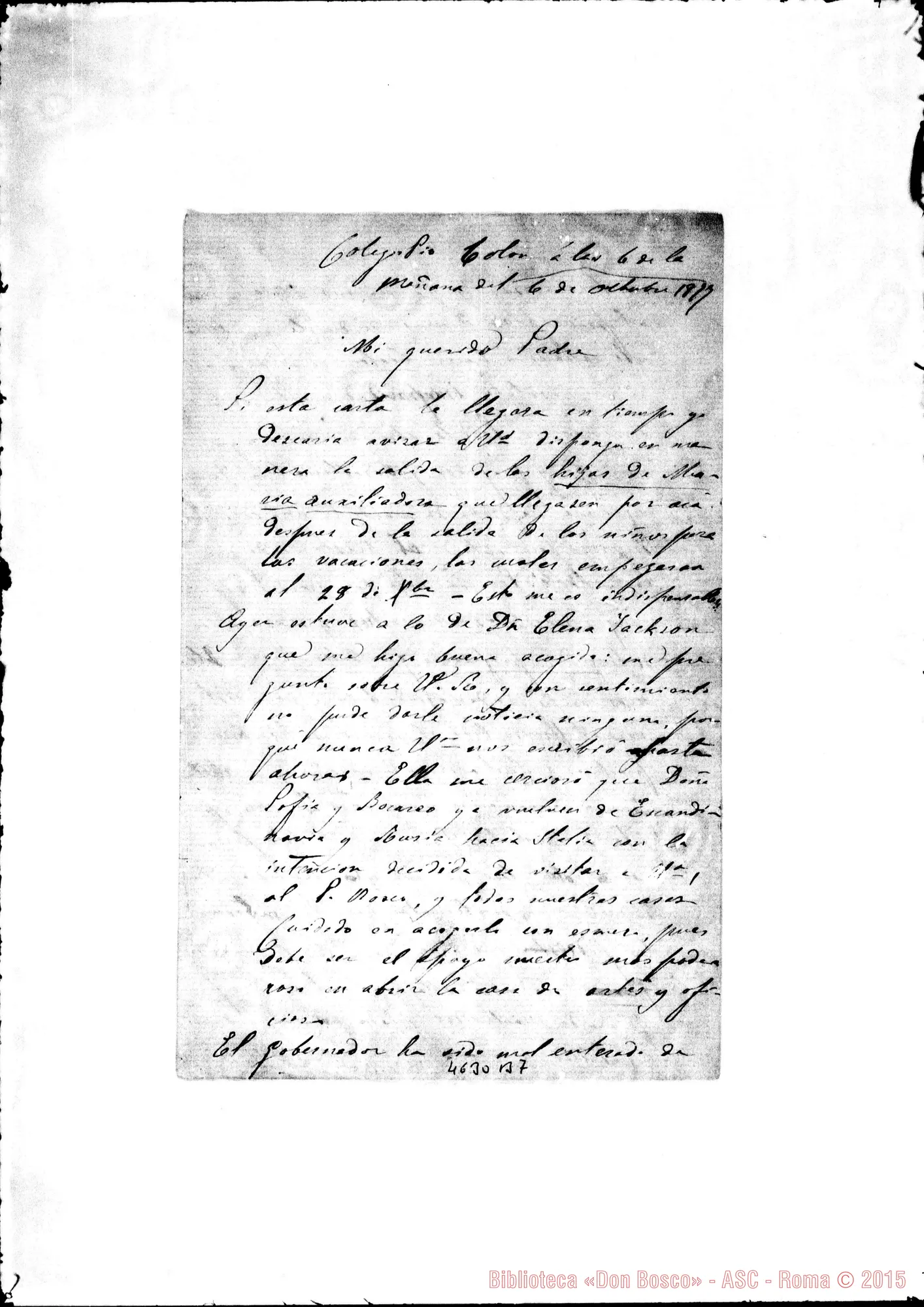 Fotogramma B 7 — « « « « Colegio Colón, 6-10-1877