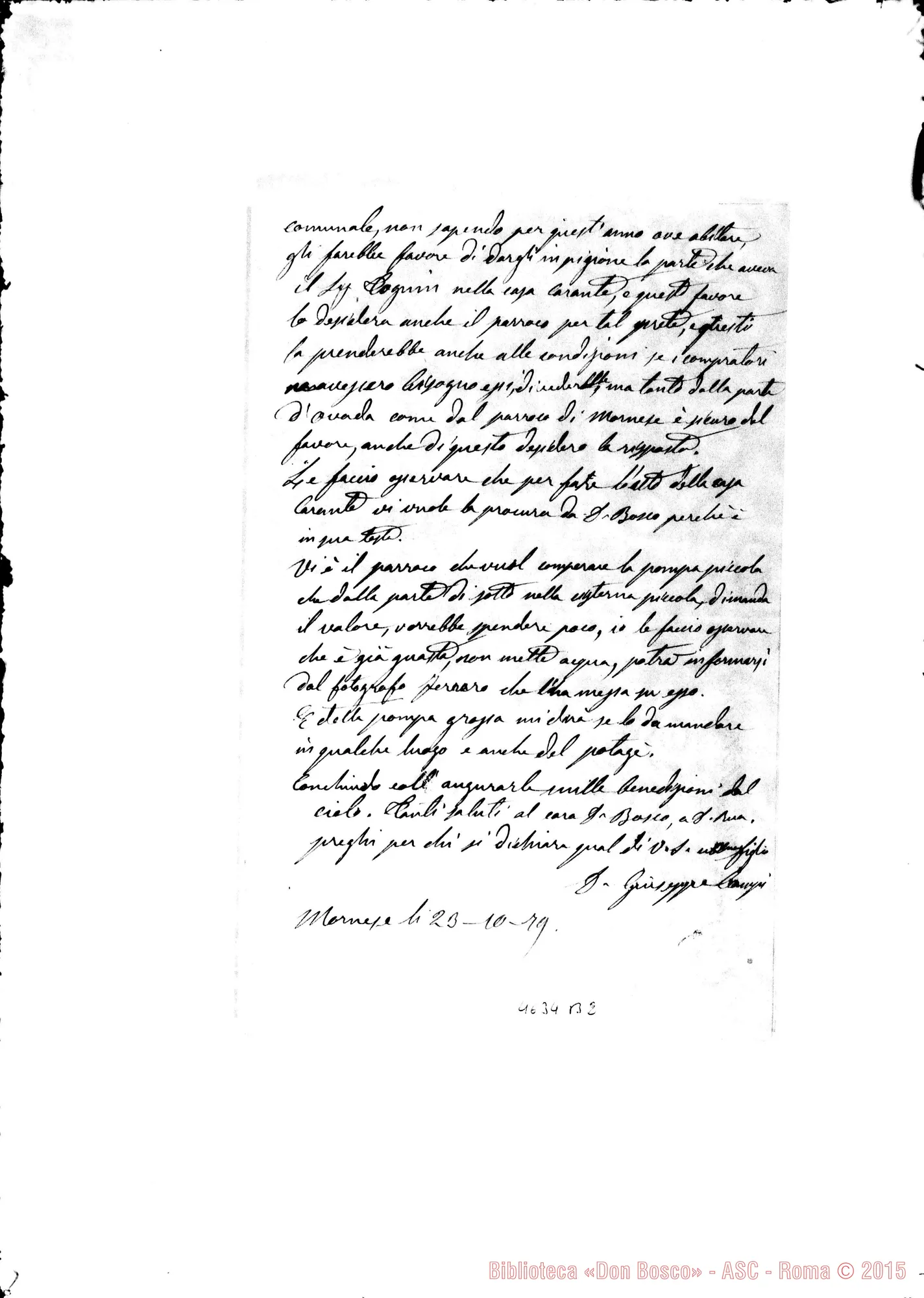 Fotogramma B 2 — Campi Giuseppe, SDB-Cagliero Giovanni. Mornese, 23-10-1879