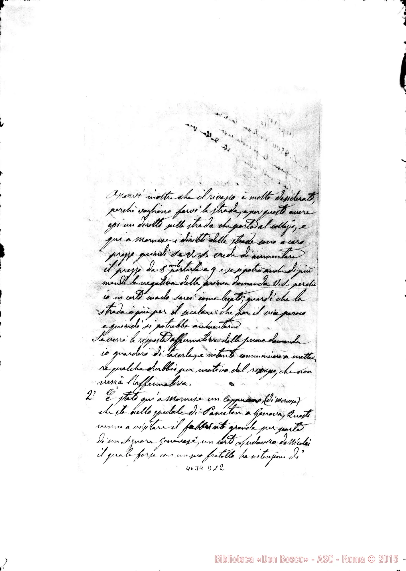 Fotogramma D 12 — « « « « Mornese, 18-10-1880 Autogr. Rua
