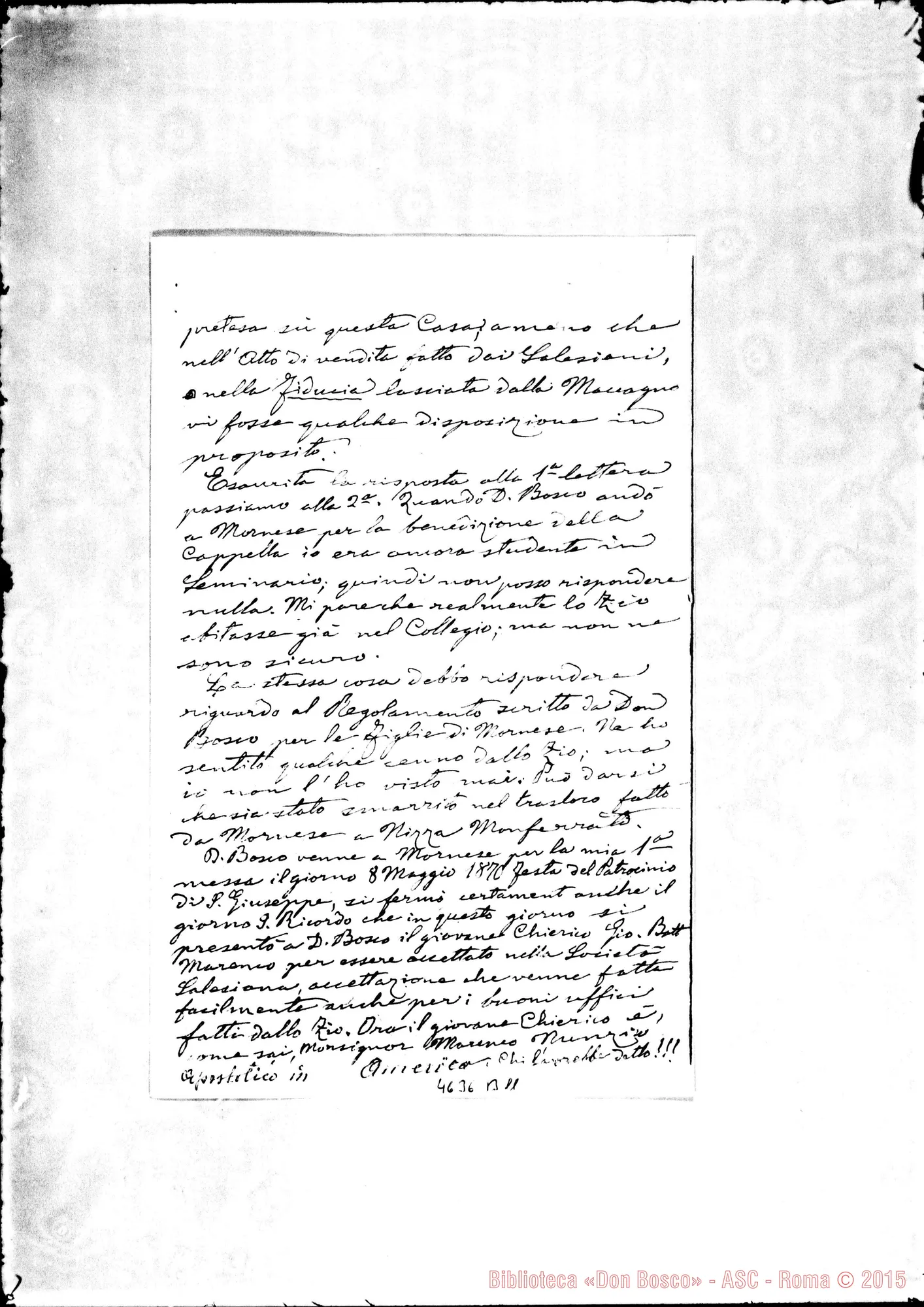 Fotogramma B 11 — « « « « Molare, 11-01-1921 Fotocopia