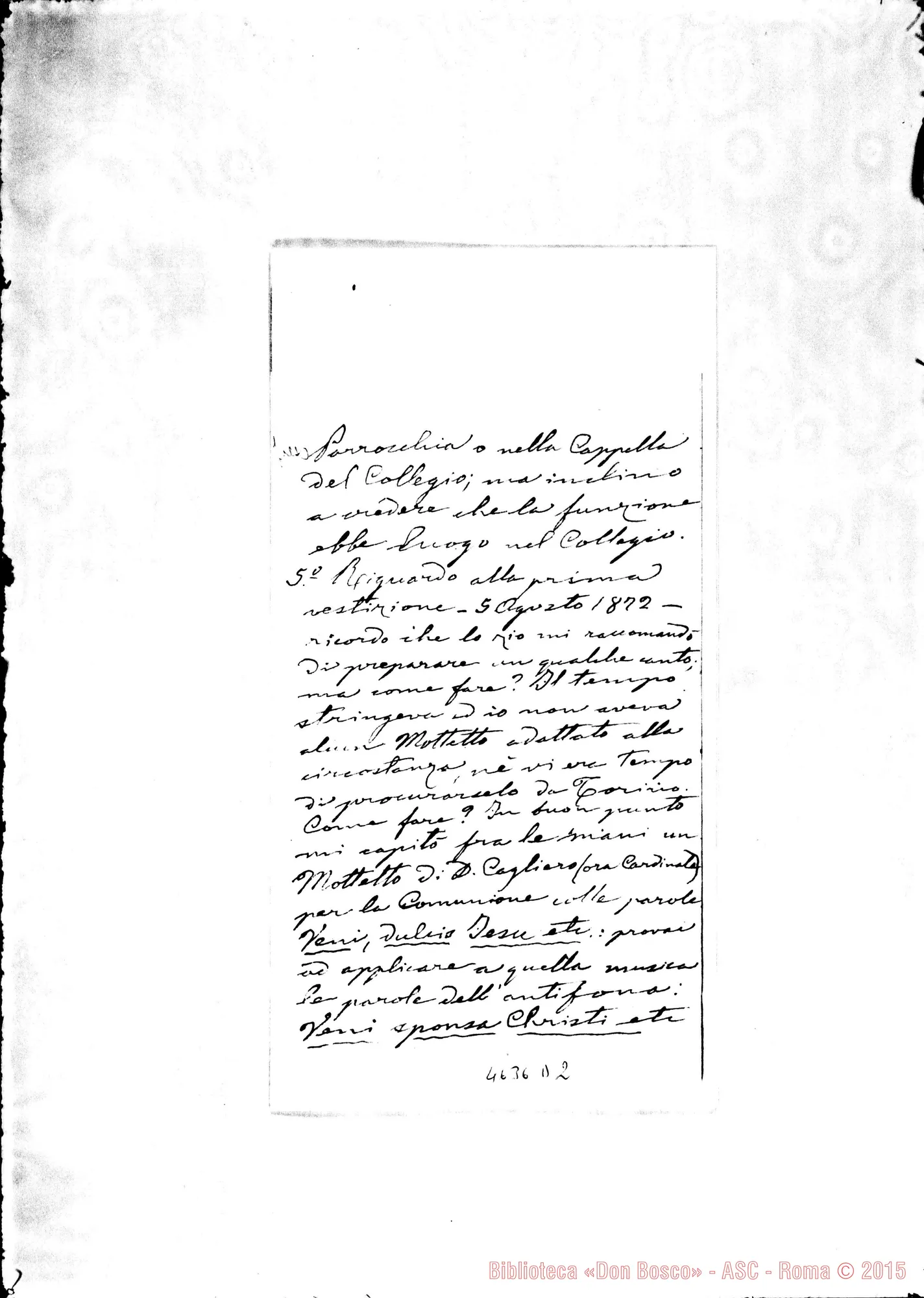 Fotogramma D 2 — « « « « Molare, 7-03-1922 Fotocopia