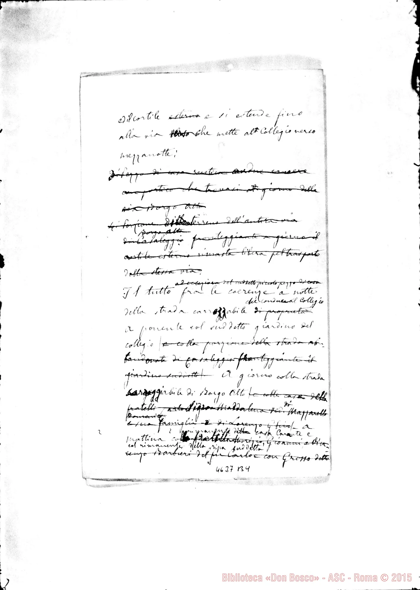 Fotogramma B 4 — « « -Pestarino Domenico. Il 30-01-1870. Abbozzo di contratto. Ms. autogr. Rua