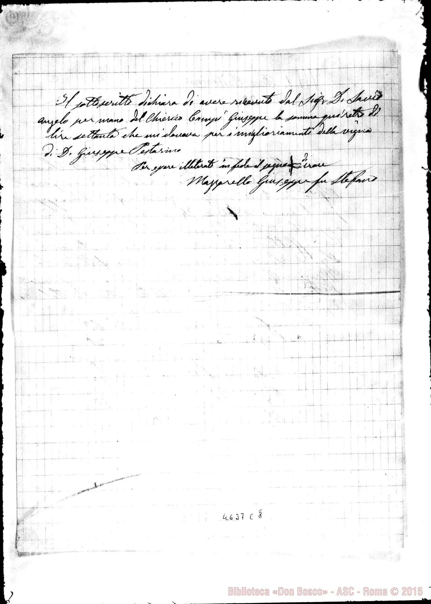 Fotogramma C 8 — Pestarino Giuseppe-Savio Angelo. Mornese, 26-10-1874