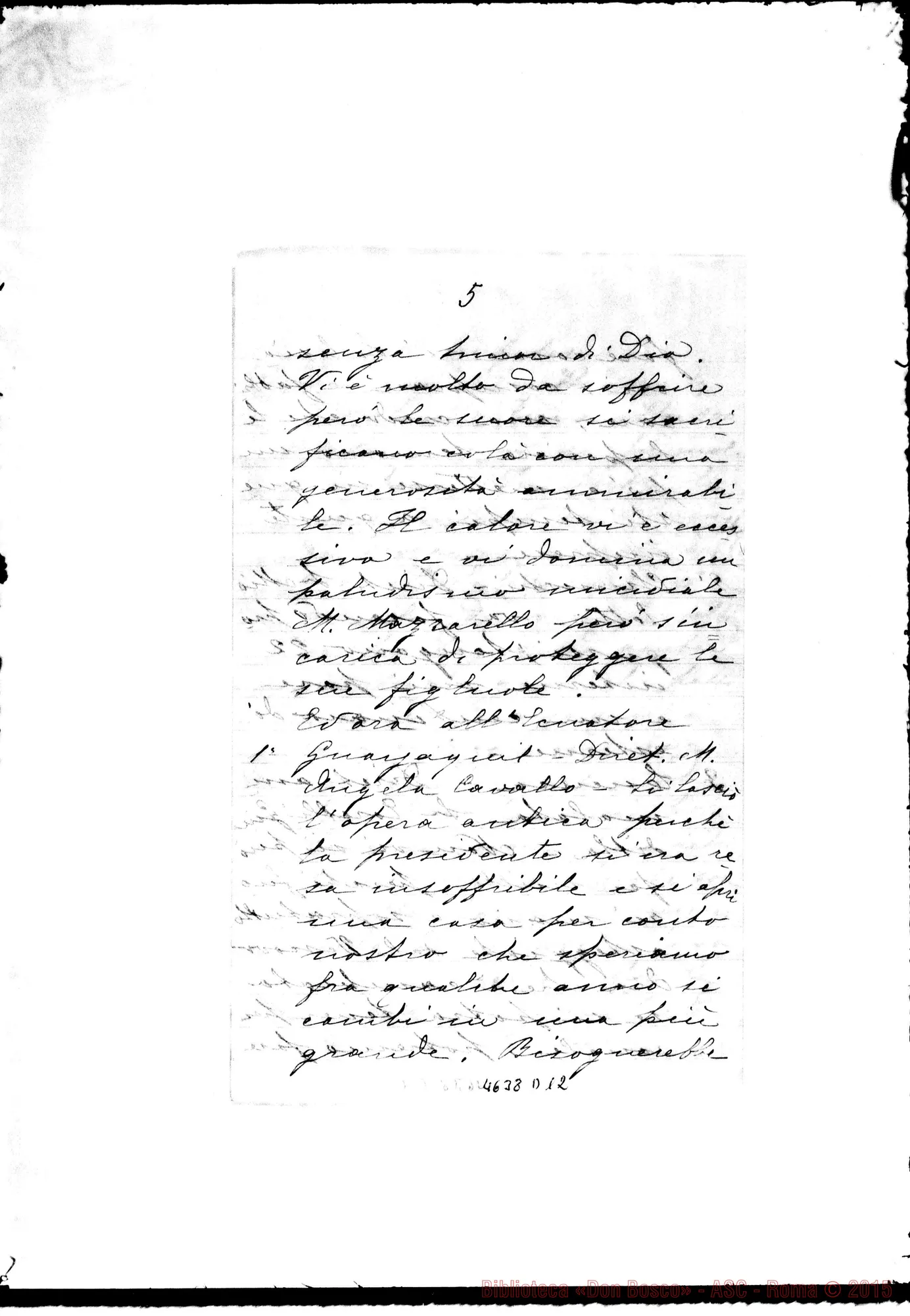 Fotogramma D 12 — Suor Decima Rocca-Albera Paolo. Callao, 30-05-1919. All. relazione sulle Case dell'Ispettoria del Perù