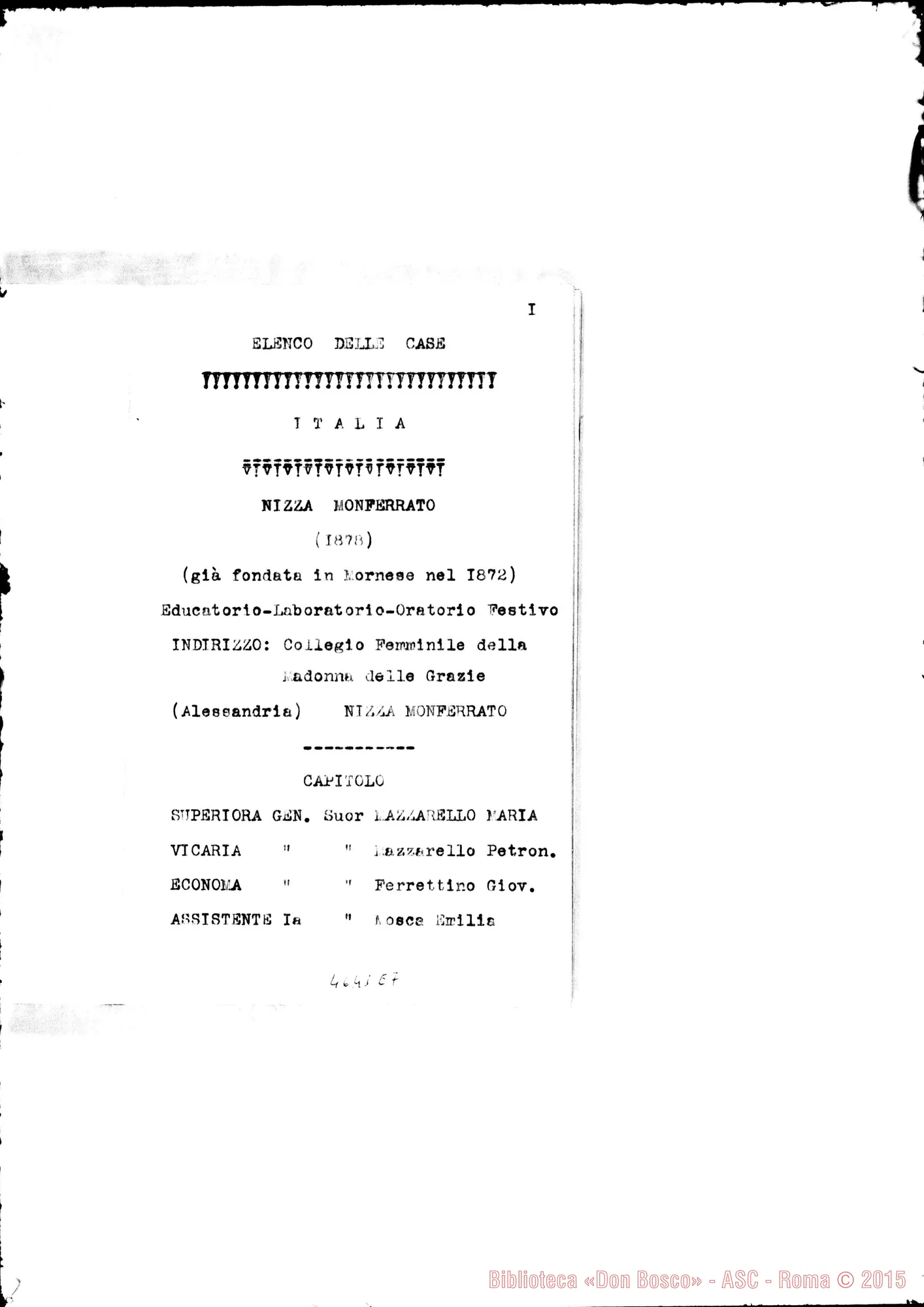 Fotogramma E 7 — 1880 Appaiono: Cascinette, Catania, Las Piedras (Uruguay), Boca (Argentina), Carmen de Patagones (Argentina)