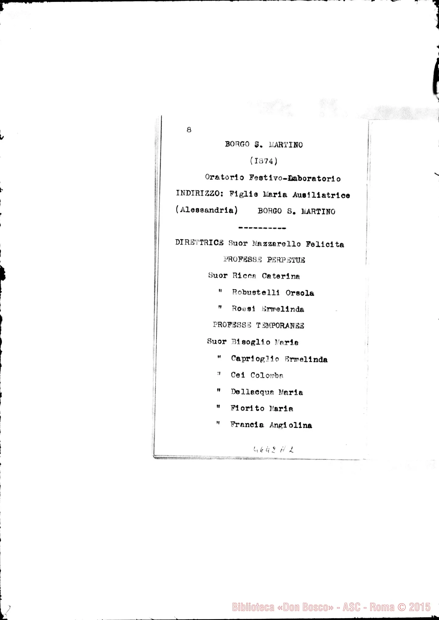 Fotogramma A 2 — 1880 Appaiono: Cascinette, Catania, Las Piedras (Uruguay), Boca (Argentina), Carmen de Patagones (Argentina)