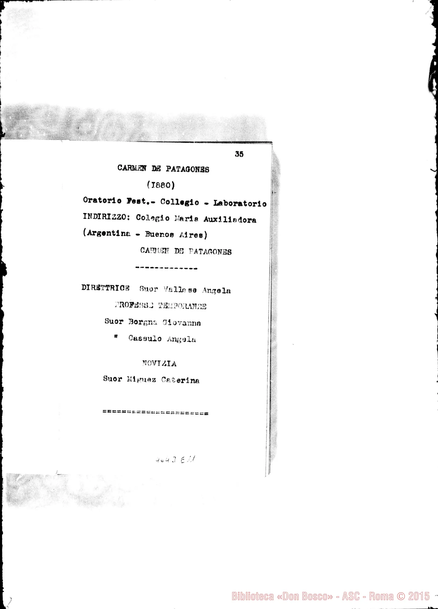 Fotogramma E 11 — 1882 Appaiono: Nichelino, Visone, Fontanile, Sampierdarena, Rosignano, Trecastagni, Marsiglia (Francia)
