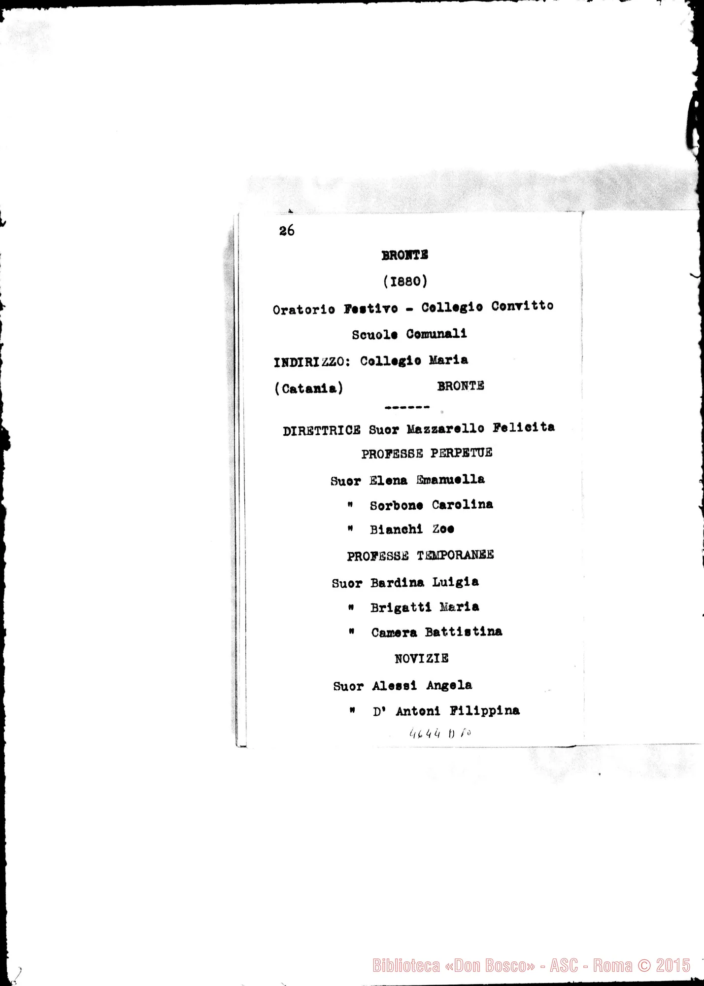 Fotogramma D 10 — 1883 Appaiono: Incisa Belbo, Nunziata di Mascali, S.te Marguerite (Francia), Morón (Argentina) Spariscono: Visone, Cascinette