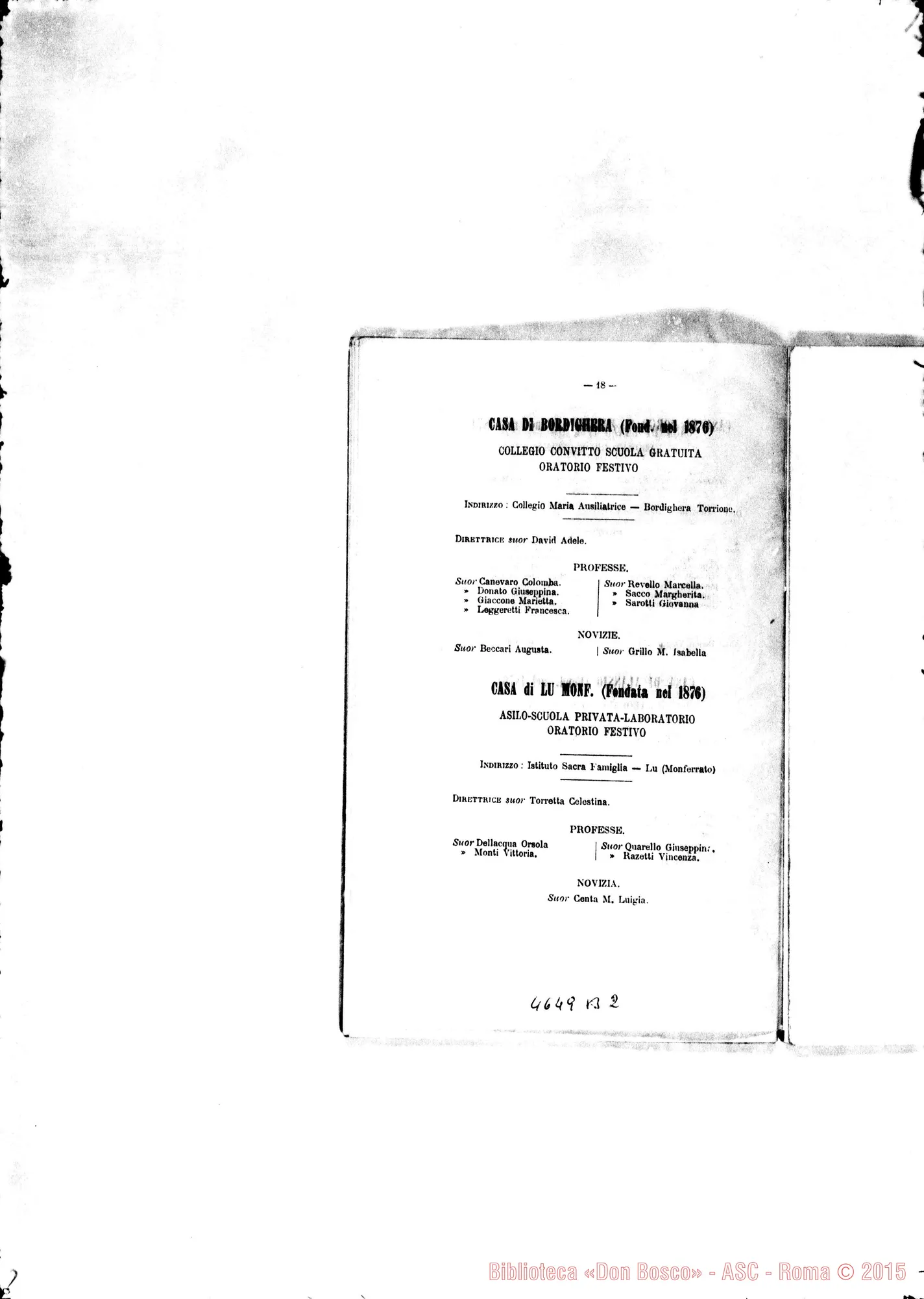 Fotogramma B 2 — 1889 Europa - Appaiono: Novara, Catania (due)