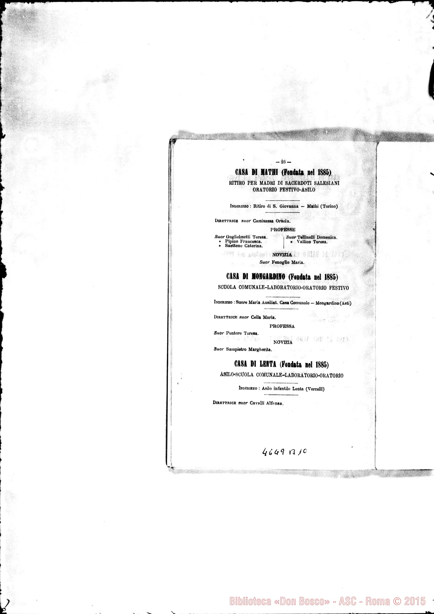 Fotogramma B 10 — 1889 Europa - Appaiono: Novara, Catania (due)