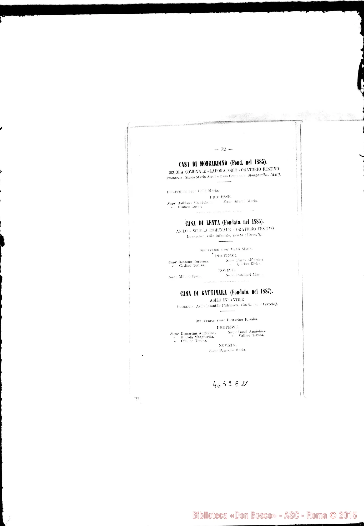 Fotogramma E 11 — 1892 Europa - Appaiono: Cannobbio, Castano, Oreno, Cannara d’Assisi, Pontestura, Parma, Roma, Lille (Fr.), Liegi (Belgio), Betlemme (Palestina)