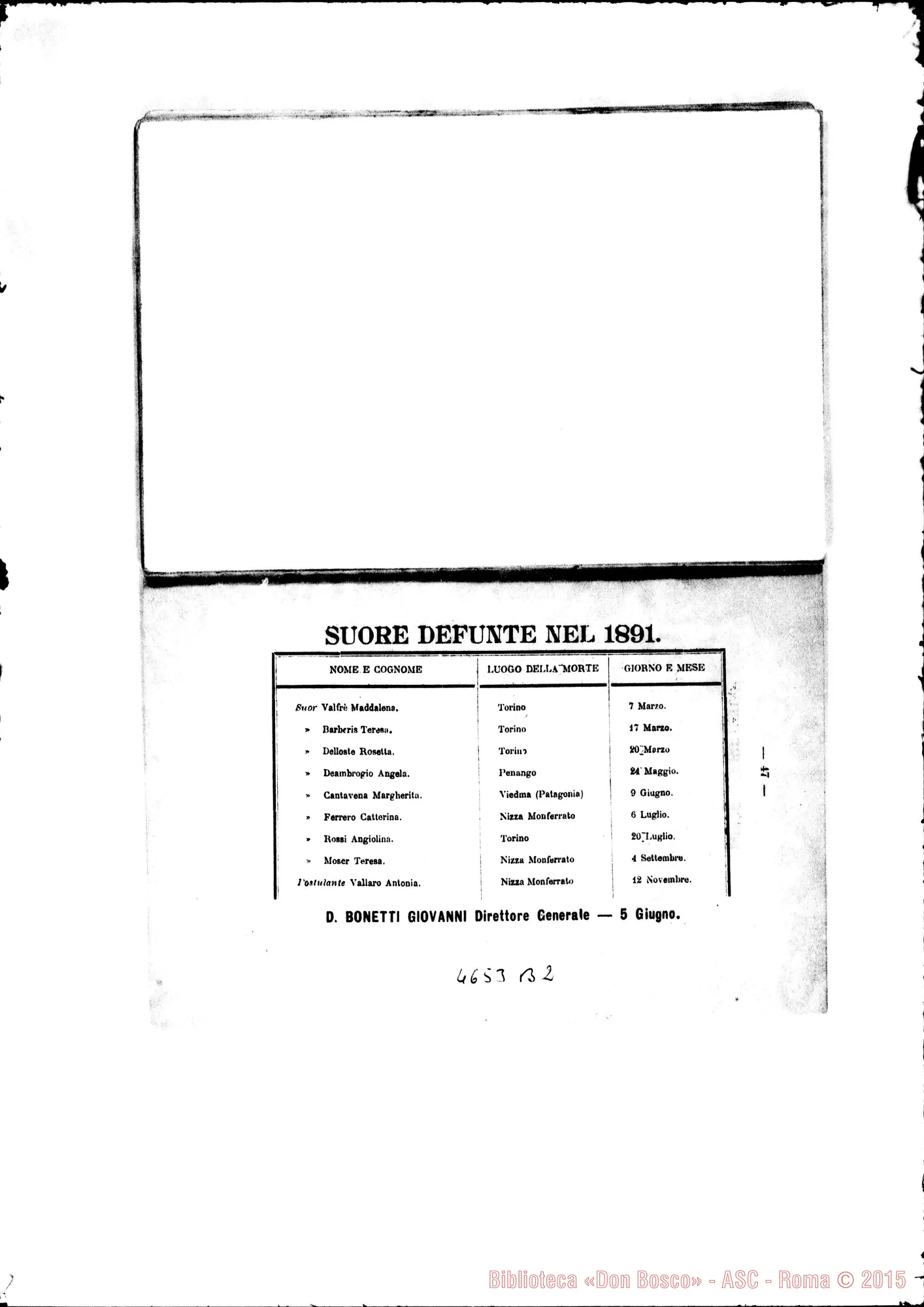 Fotogramma B 2 — 1892 Europa - Appaiono: Cannobbio, Castano, Oreno, Cannara d’Assisi, Pontestura, Parma, Roma, Lille (Fr.), Liegi (Belgio), Betlemme (Palestina)