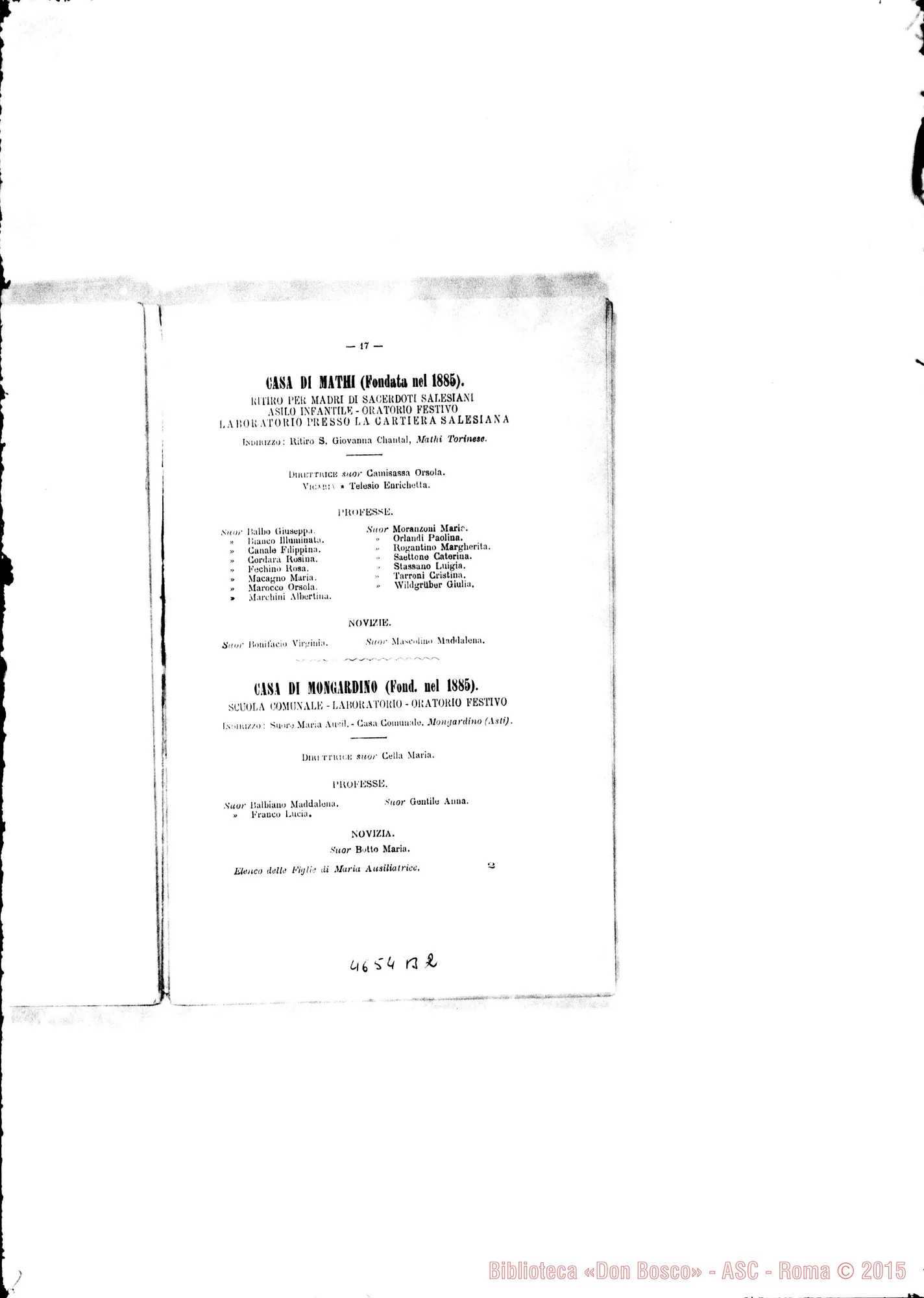 Fotogramma B 2 — 1893 Europa - Appaiono: Trino, Riva di Chieri, Catania (terza), Beitgemal (Palestina) - Spariscono: Coassolo Torinese