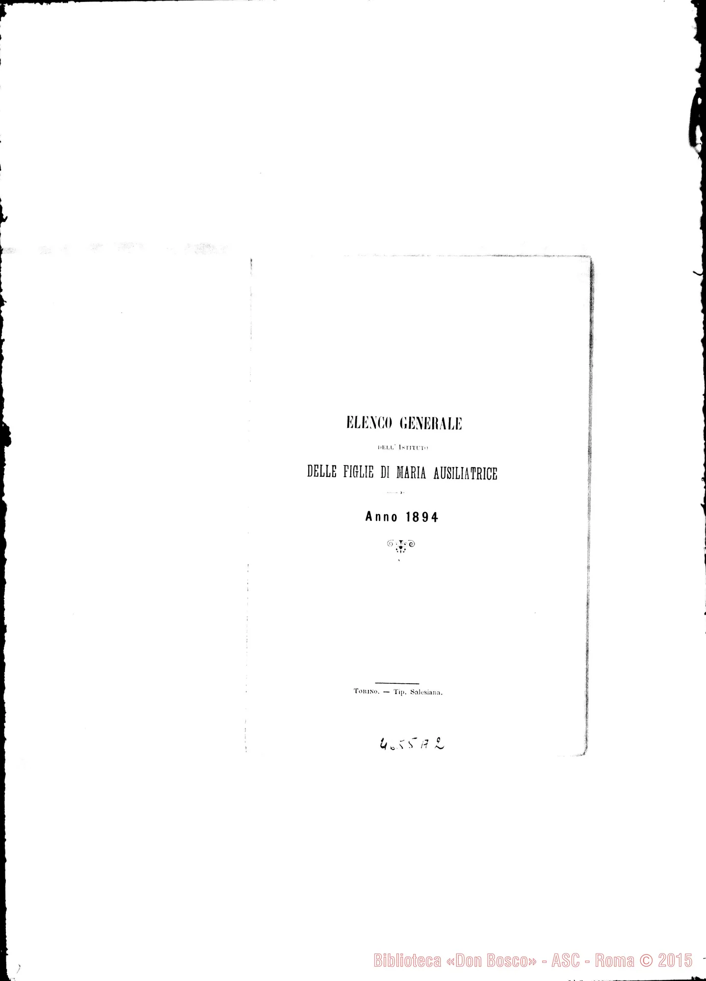 Fotogramma A 2 — 1894 Europa - Appaiono: Casale Monferrato. Castellanza, Giaveno, Varazze, Bronte-Osp., Marsala, Vaiverde (Spagna), Orano (Africa) - Spariscono: Oreno