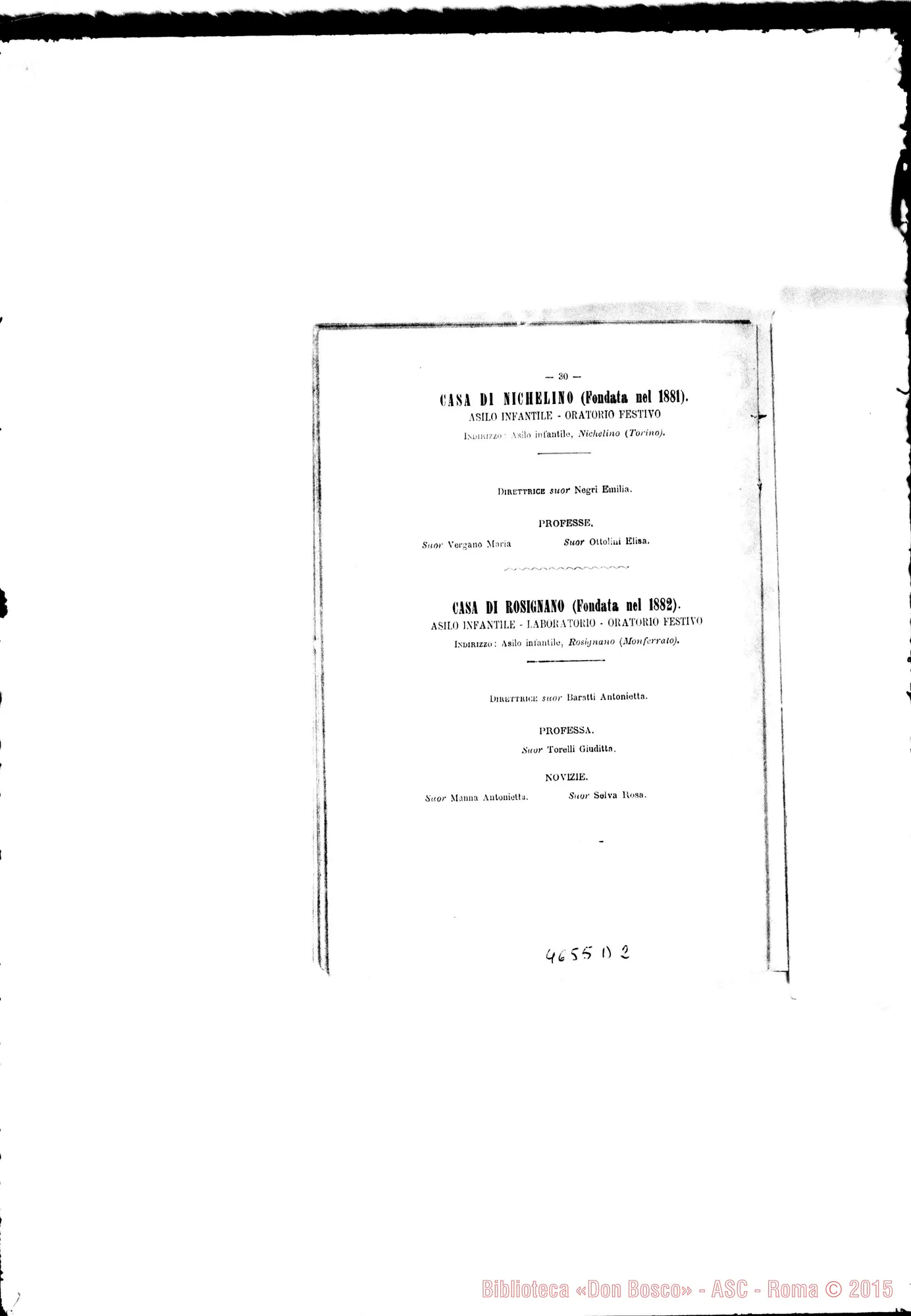 Fotogramma D 2 — 1894 Europa - Appaiono: Casale Monferrato. Castellanza, Giaveno, Varazze, Bronte-Osp., Marsala, Vaiverde (Spagna), Orano (Africa) - Spariscono: Oreno