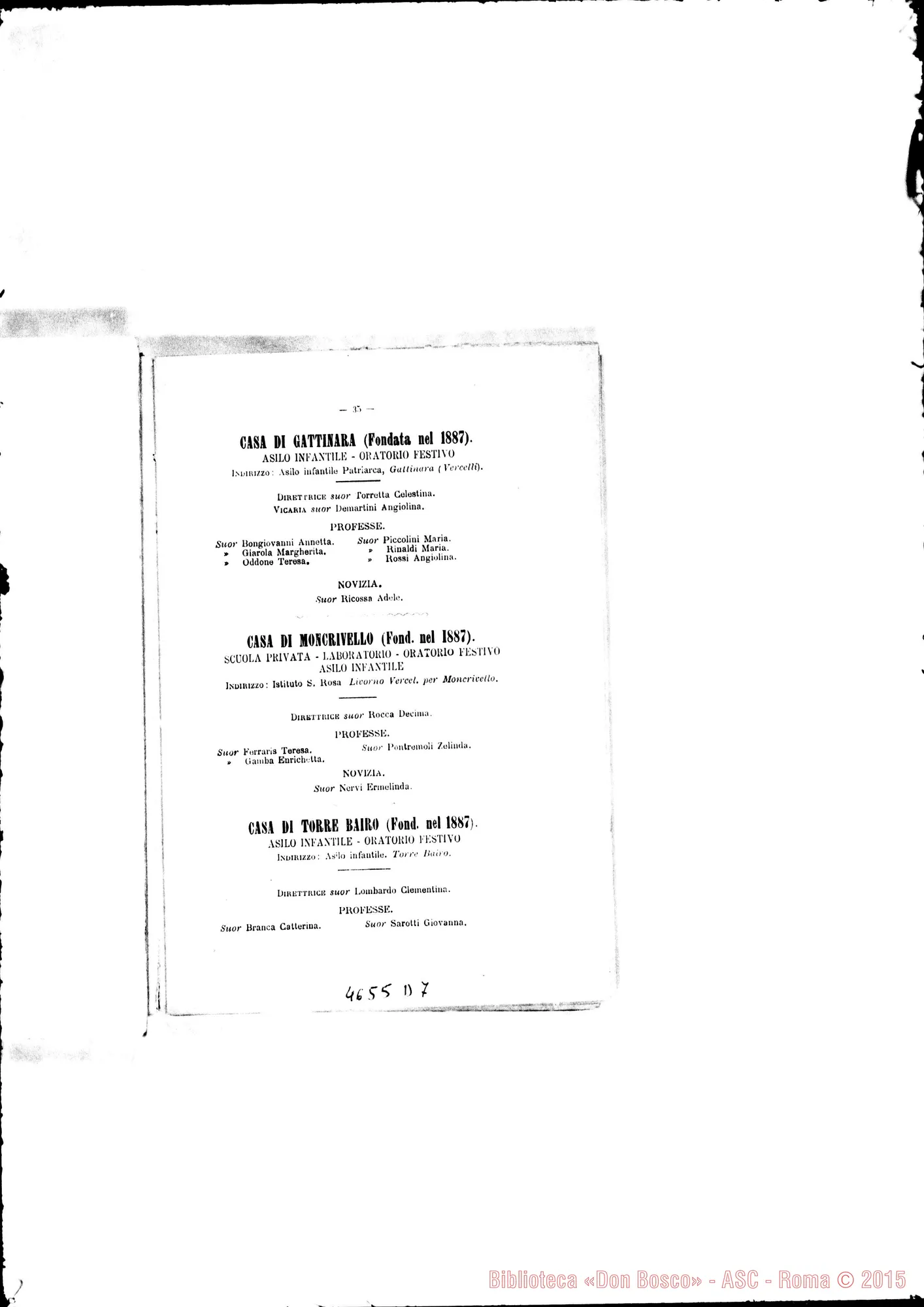 Fotogramma D 7 — 1894 Europa - Appaiono: Casale Monferrato. Castellanza, Giaveno, Varazze, Bronte-Osp., Marsala, Vaiverde (Spagna), Orano (Africa) - Spariscono: Oreno