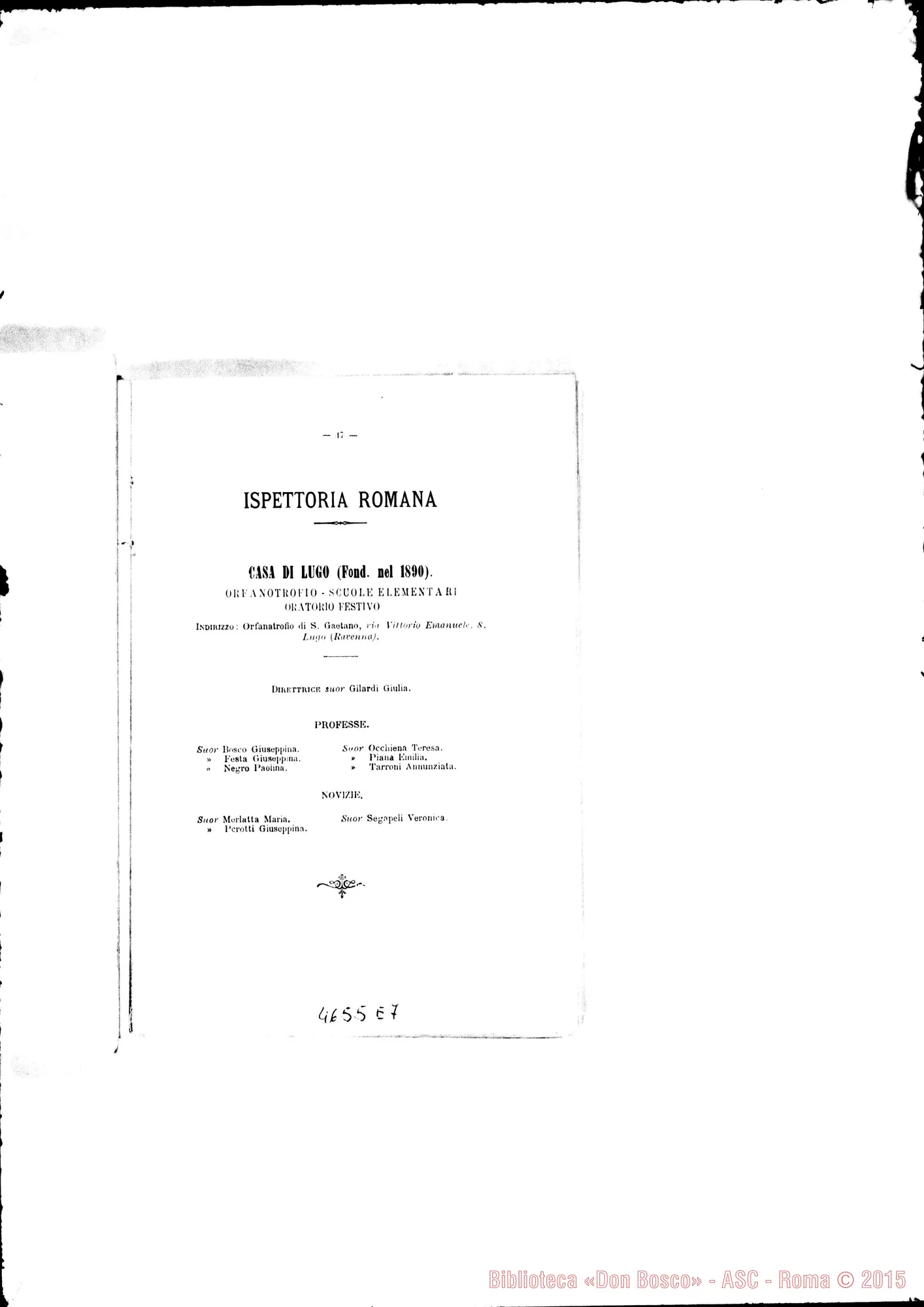 Fotogramma E 7 — 1894 Europa - Appaiono: Casale Monferrato. Castellanza, Giaveno, Varazze, Bronte-Osp., Marsala, Vaiverde (Spagna), Orano (Africa) - Spariscono: Oreno