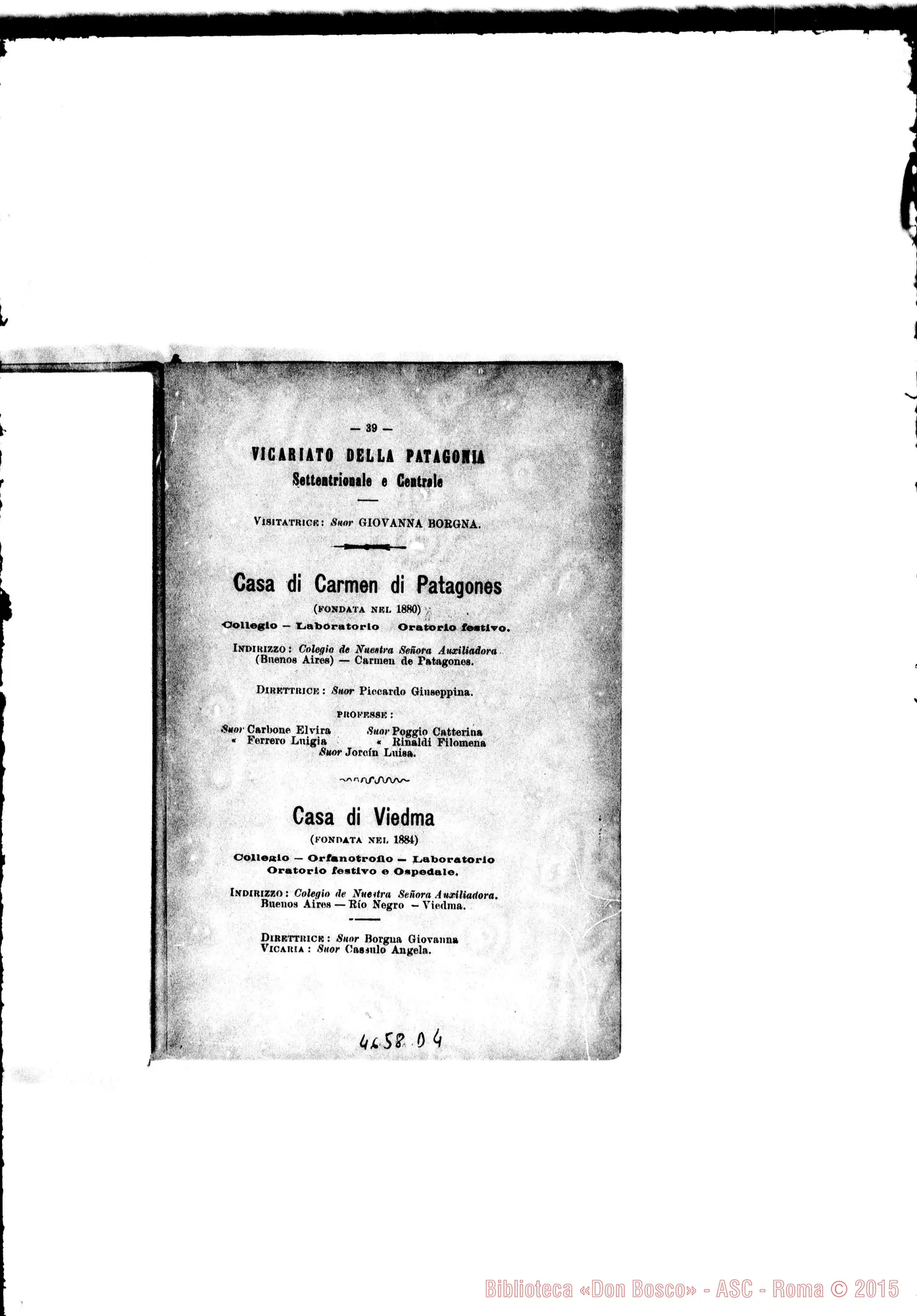 Fotogramma D 4 — America - Appaiono: Mendoza (Arg.), Ararás (Brasile), Cuyabà (Brasile), S.ta Teresa (Brasile)
