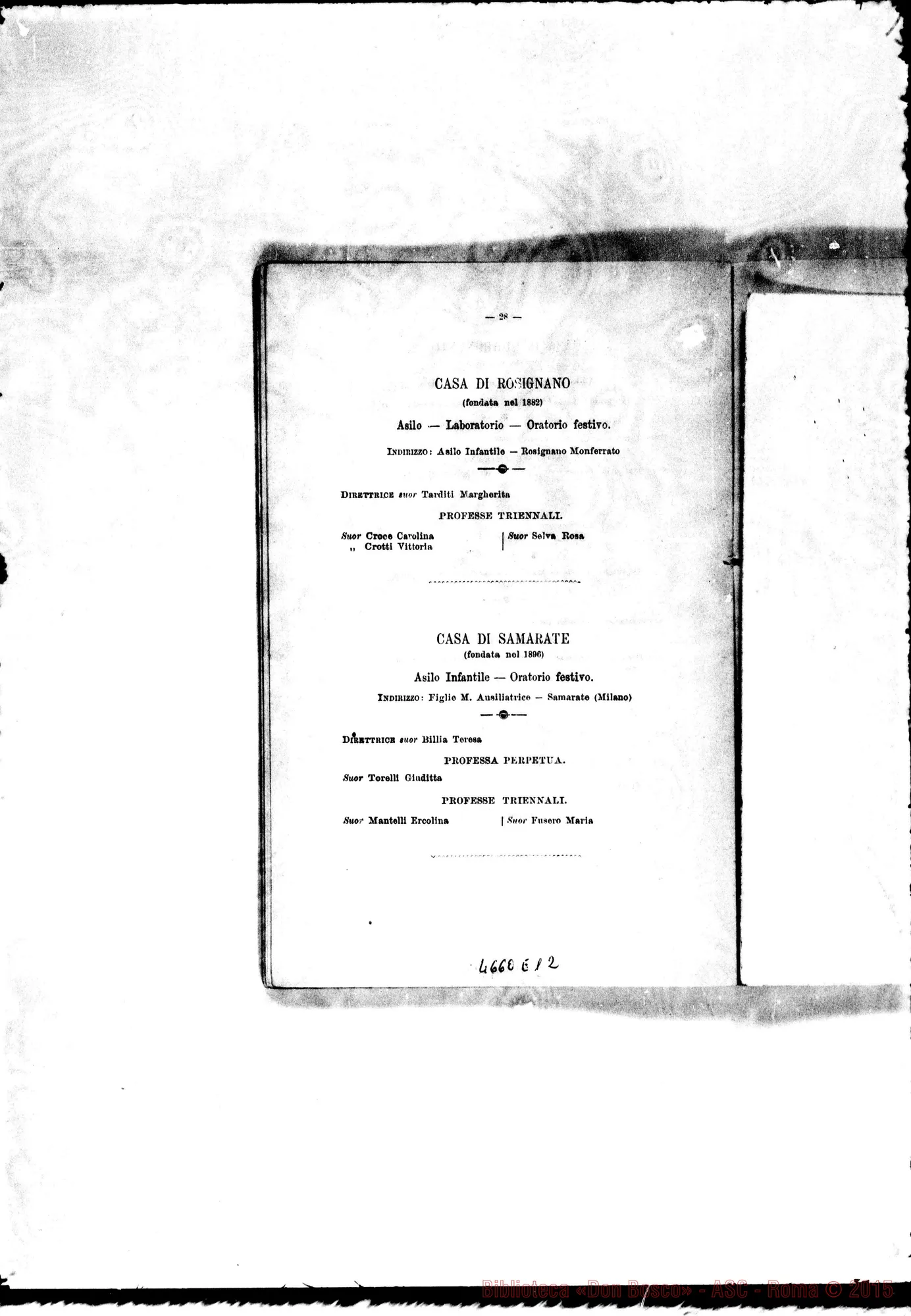 Fotogramma E 12 — 1897 Europa - Appaiono: Alessandria, Arignano, Buttigliera d’Asti, Cannerò, Crusinallo, Falicetto, Intra, Re, Samarate, Toceno, Fezzano, Catania (quarta), Messina, Montpellier (Fr.), Barcellona (Spagna)