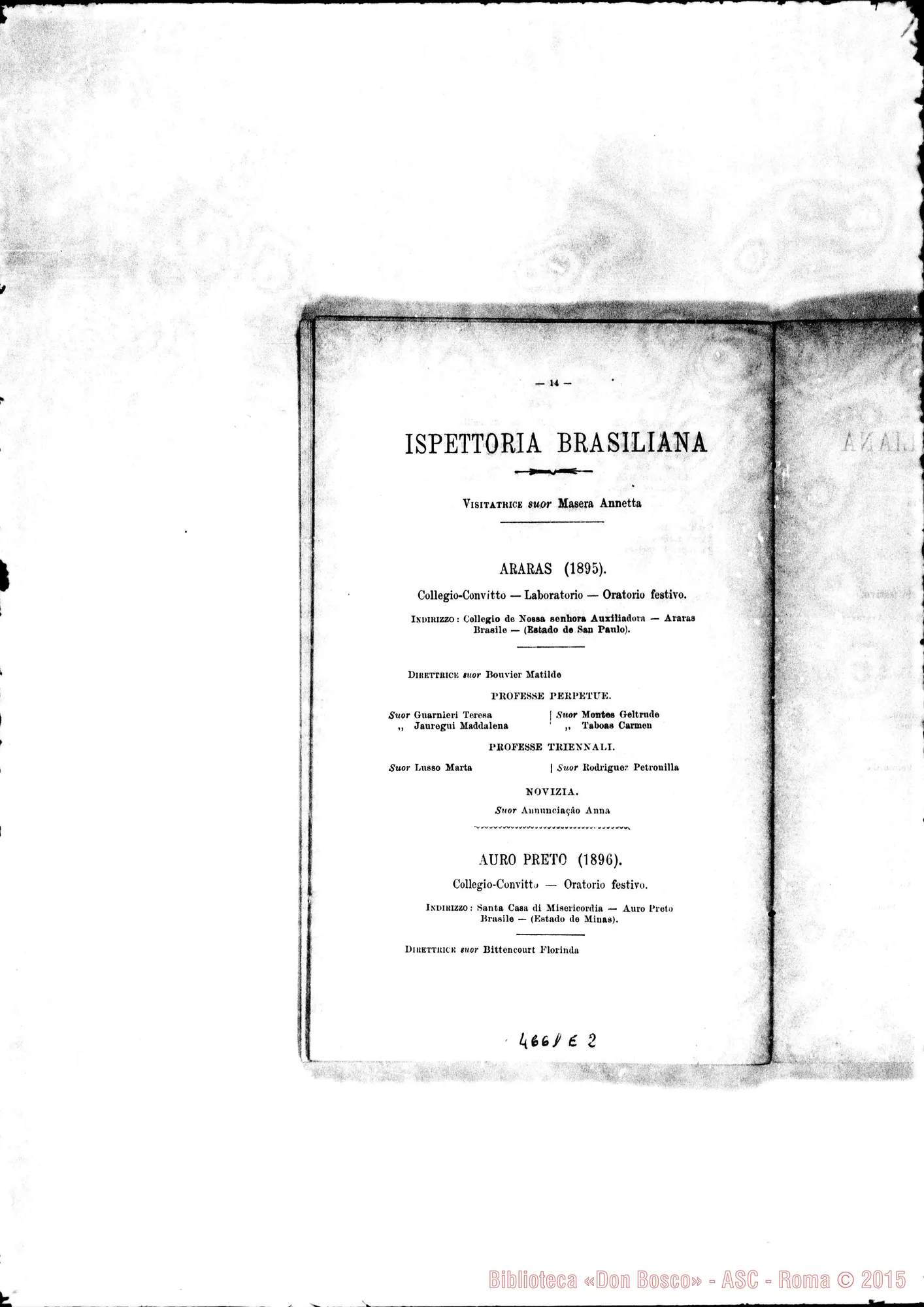 Fotogramma E 2 — America - Appaiono: Buenos A. (seconda) (Arg.), Ouro Prete (Bras.), Ypiranga (Bras.), Lorena (Bras.), Ponte Nova (Bras.), Colorado (Arg.), Lima (Perù) (seconda), Callao (Perú), Bogotá (Colombia), San Martin (Colombia)