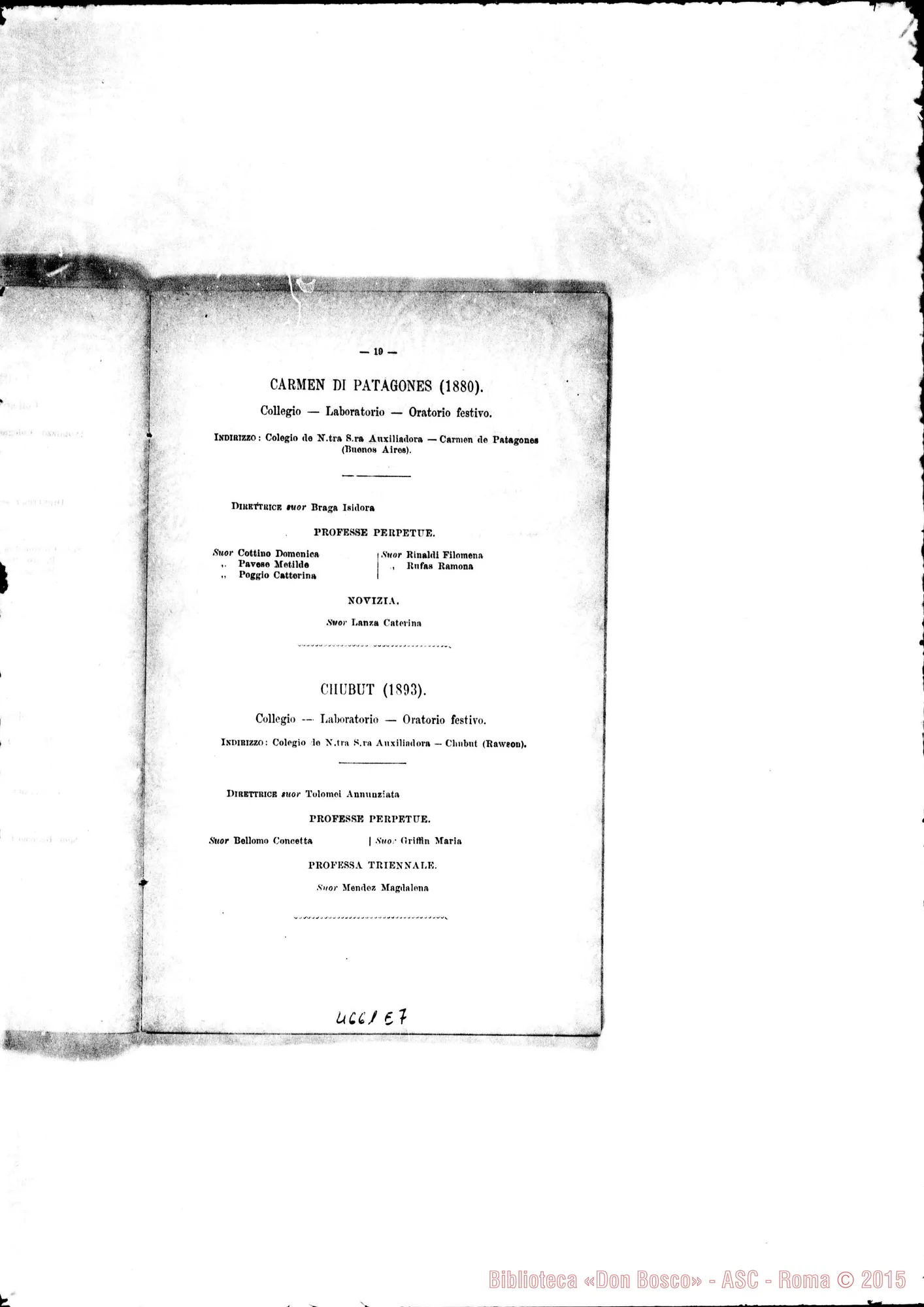 Fotogramma E 7 — America - Appaiono: Buenos A. (seconda) (Arg.), Ouro Prete (Bras.), Ypiranga (Bras.), Lorena (Bras.), Ponte Nova (Bras.), Colorado (Arg.), Lima (Perù) (seconda), Callao (Perú), Bogotá (Colombia), San Martin (Colombia)