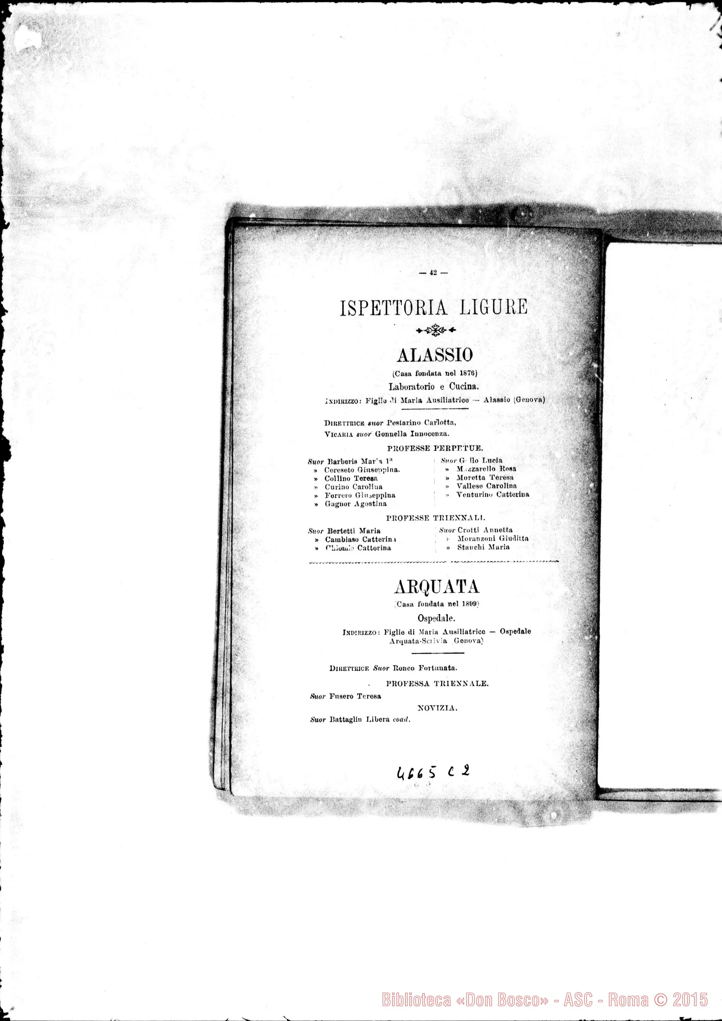 Fotogramma C 2 — 1899 Europa - Appaiono: Tor.-Martinetto, Cassolnovo (seconda). Isola d’Asti, Perosa, S. Salvatore (due), Arquata, Civitavecchia, Genazzano, St. Denis (Fr.), Muri (Svizzera), Eckmiil (Afr.), Porto Farin (Afr.) - Spariscono: Catania (seconda)