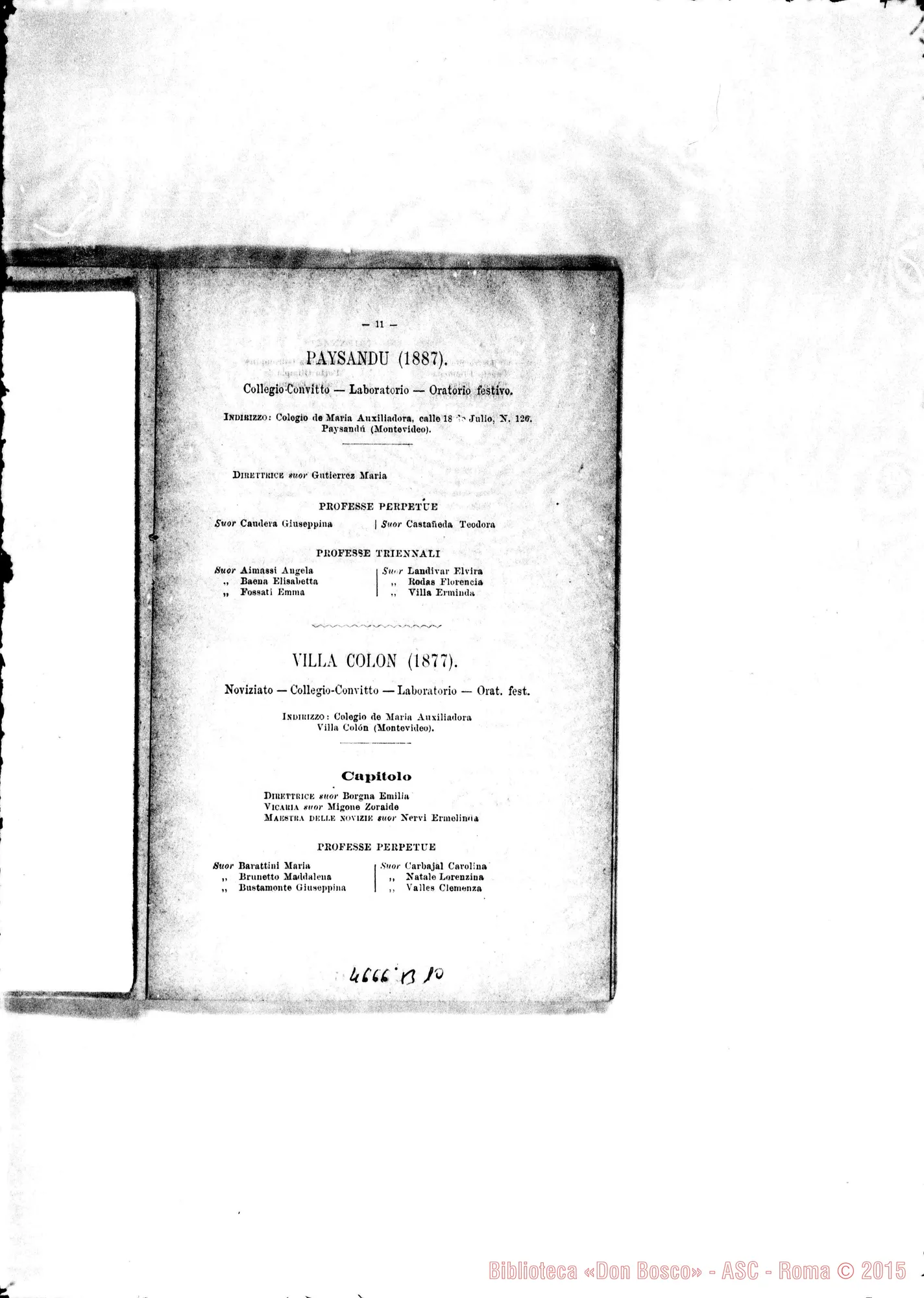 Fotogramma B 10 — America - Appaiono: Bernal (Arg.), Manga (Uruguay), Puntarenas (seconda) (Chile), Dawson (seconda) (Chile), Junín de los Andes (Chile), Tulacingo Hidalgo (Messico), Coxipó (Bras.) - Spariscono: Etagnac, Lima-prima, Hoja Redonda, Santa Teresa