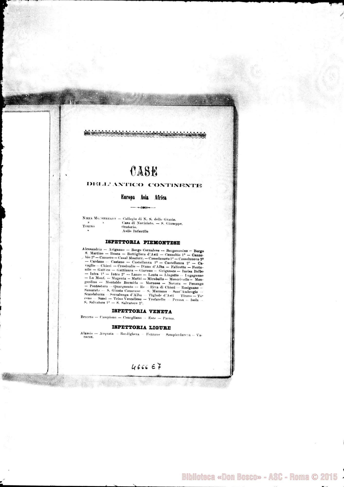 Fotogramma E 7 — 1900 Europa - Appaiono'. Cardano al Campo, Castellanza (seconda), Gattico, Grignasco, Intra (seconda), Mirabello, Sassi, Serralunga d’Alba, Tigliole d’Asti, Ascoli, Gioia dei Marsi, Livorno, Torretta, Roma-Noviziato, Barcellona-Pozzo di Gotto, Siviglia (seconda) (Spag.) - Spariscono: Giaveno-seconda, Torre Bairo
